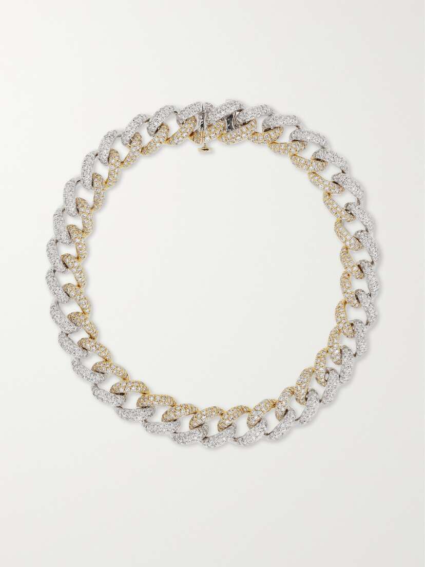 SHAY Essential 18-karat Yellow And White Gold Diamond Bracelet