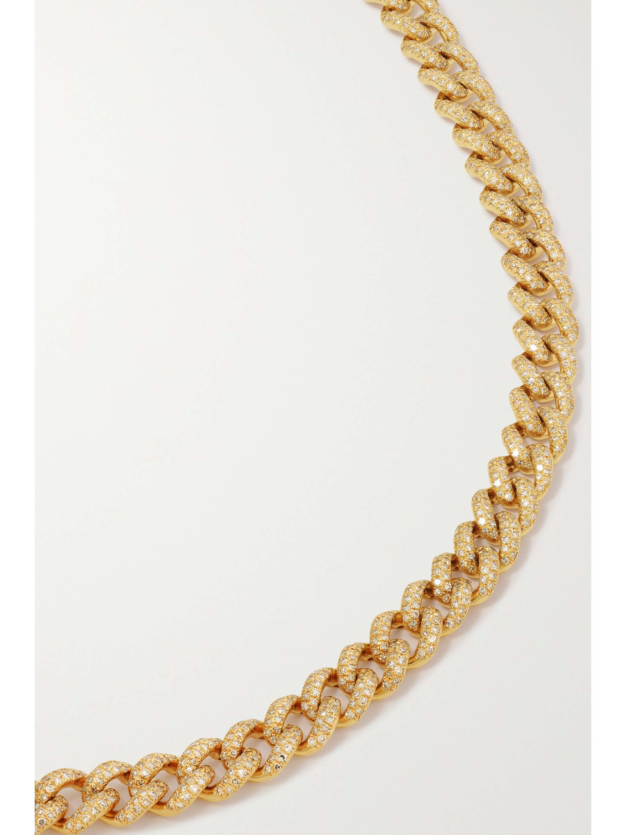 SHAY Medium 18-karat gold diamond link necklace