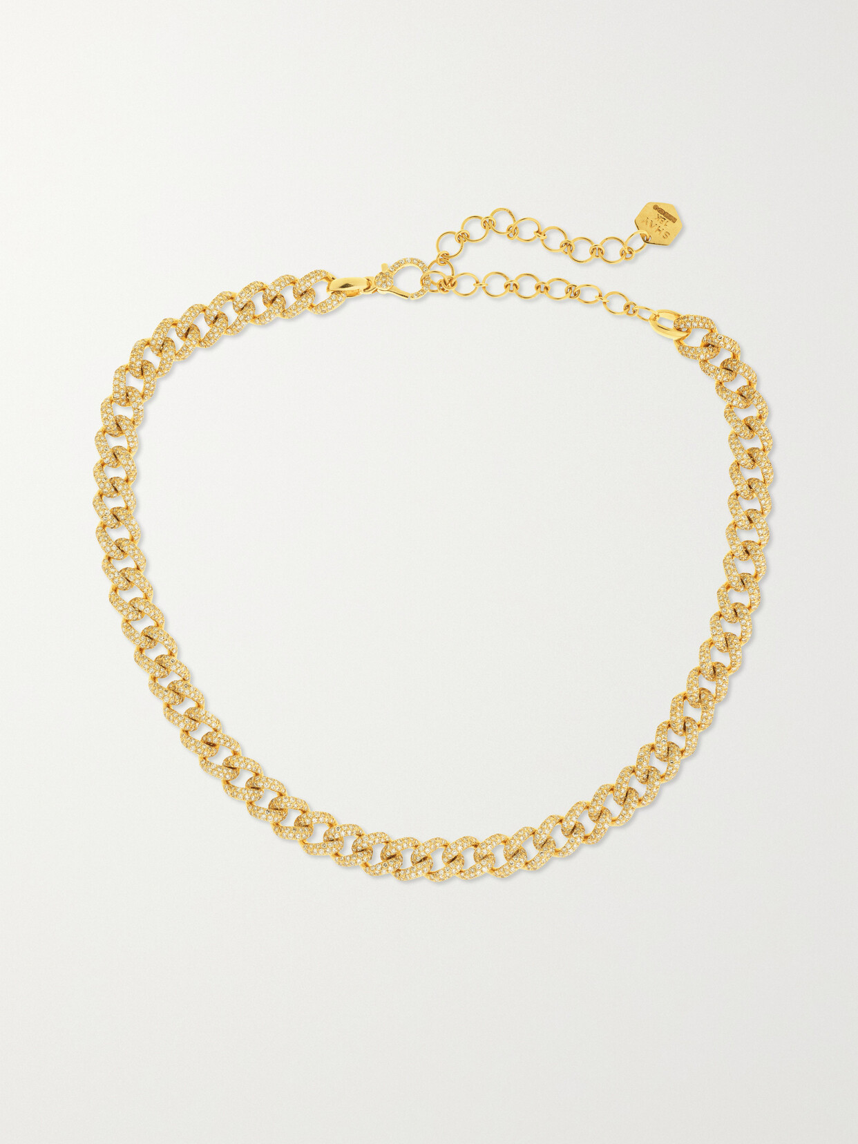 SHAY - Medium 18-karat Gold Diamond Link Necklace - one size