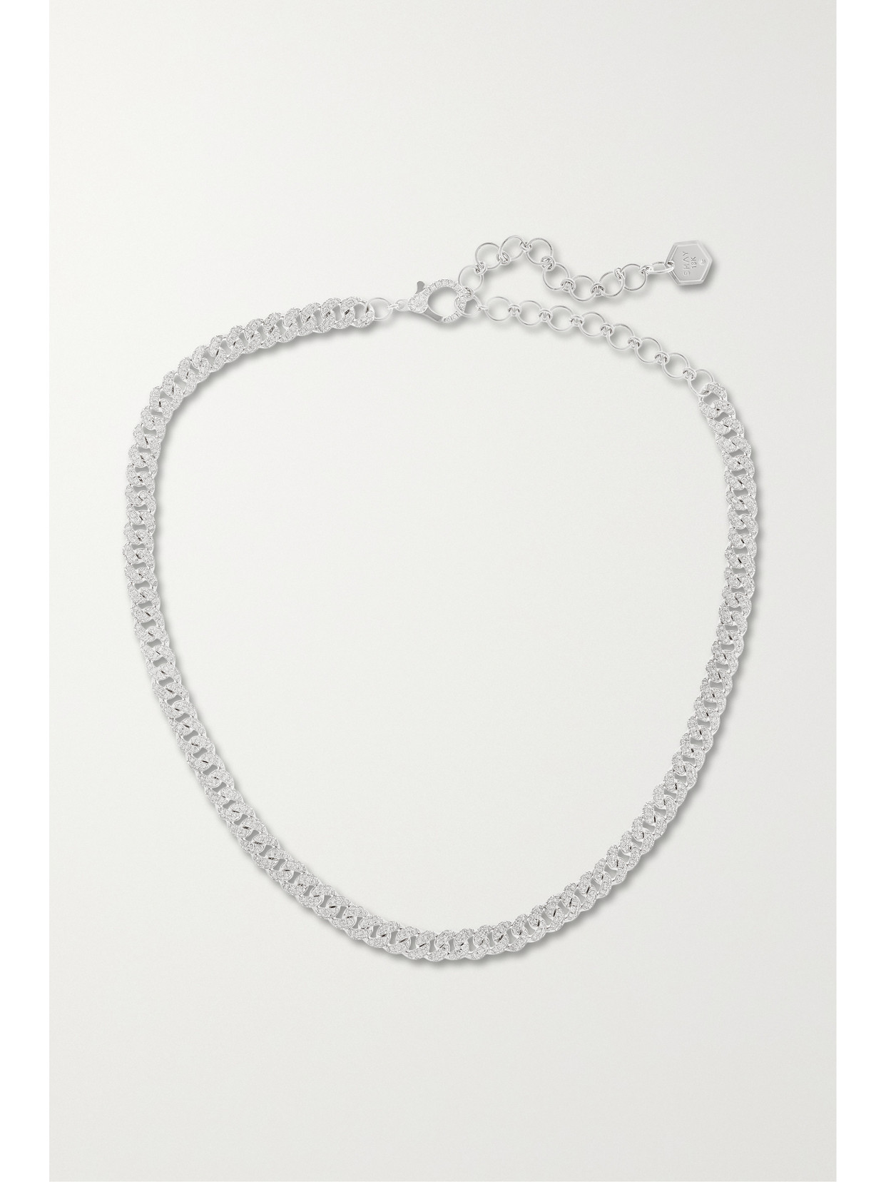 Shay Mini 18-karat White Gold Diamond Choker