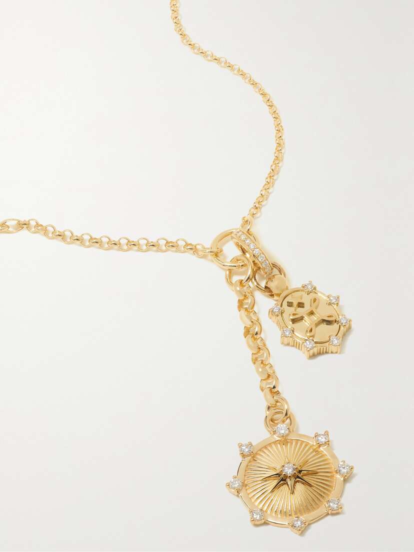 Foundrae True Love And Spark 18-karat Gold Diamond Necklace