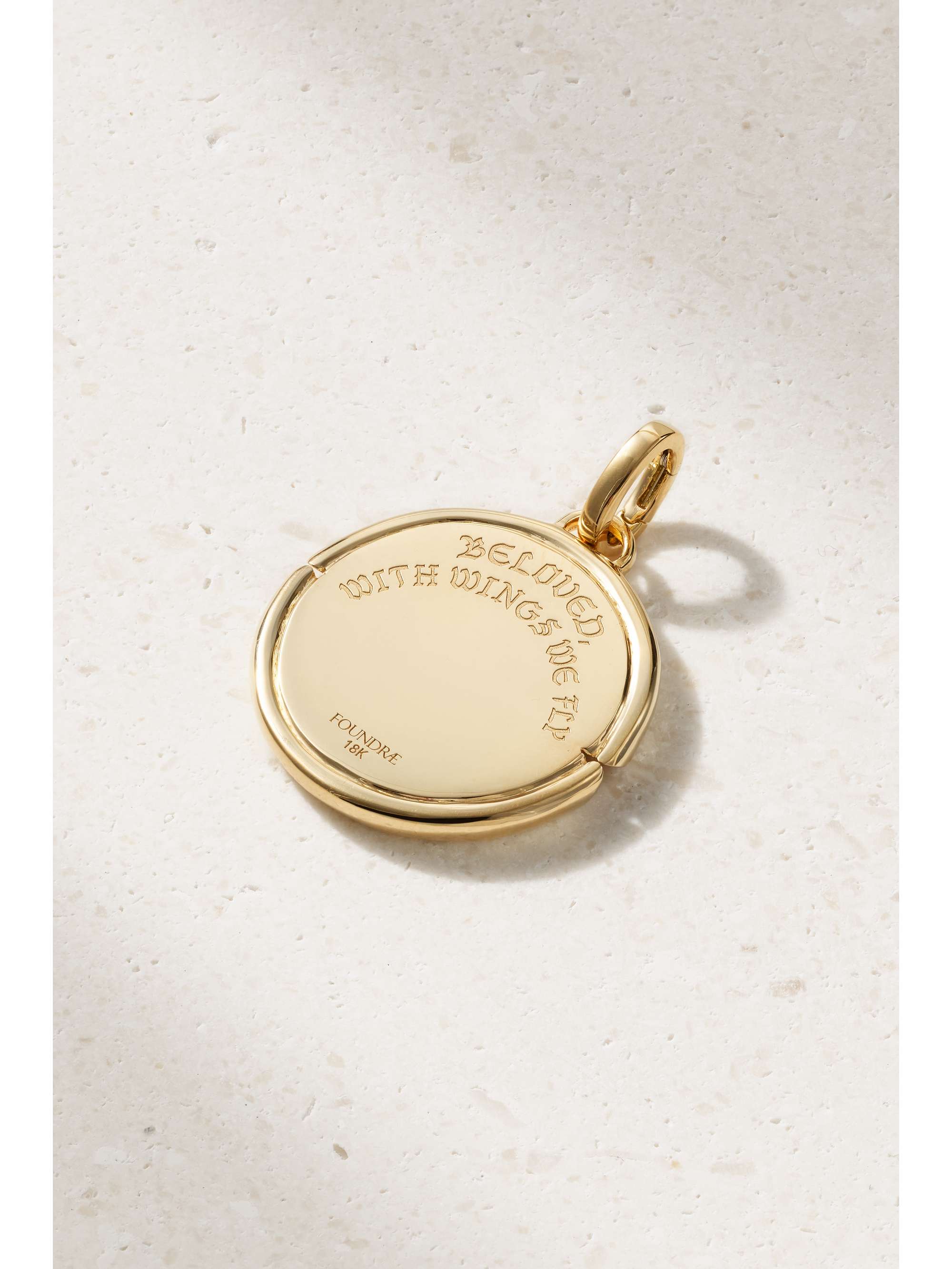 FOUNDRAE Beloved, With Wings We Fly 18-karat gold diamond pendant