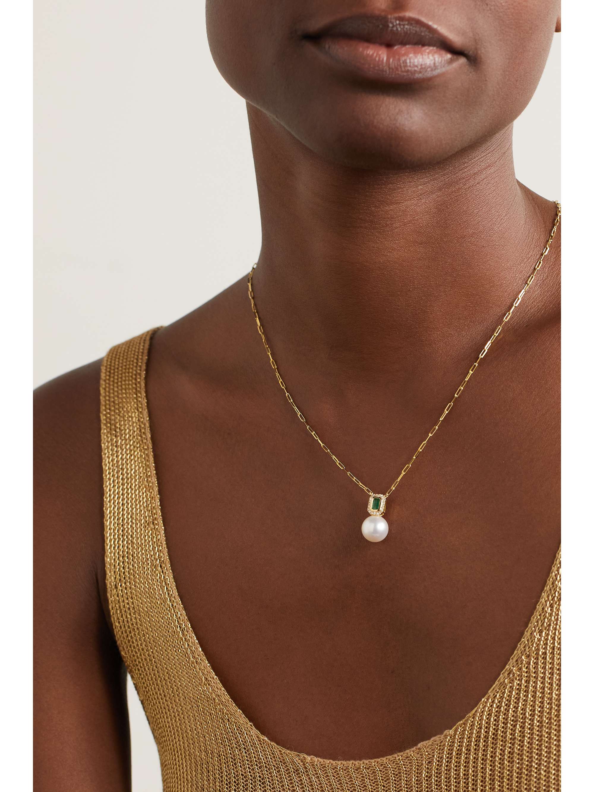 SHAY 18-karat gold multi-stone necklace