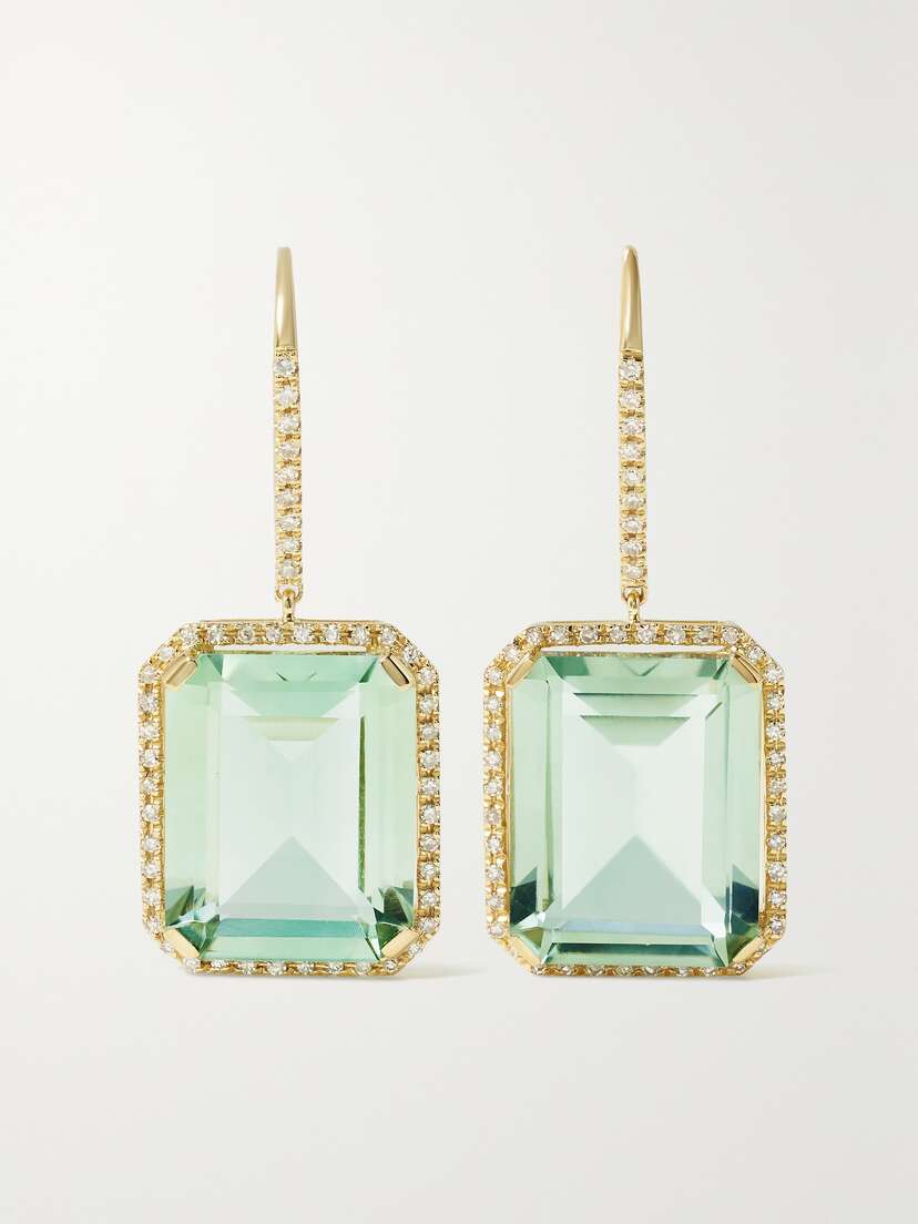 SHAY 18-karat Gold, Amethyst And Diamond Earrings