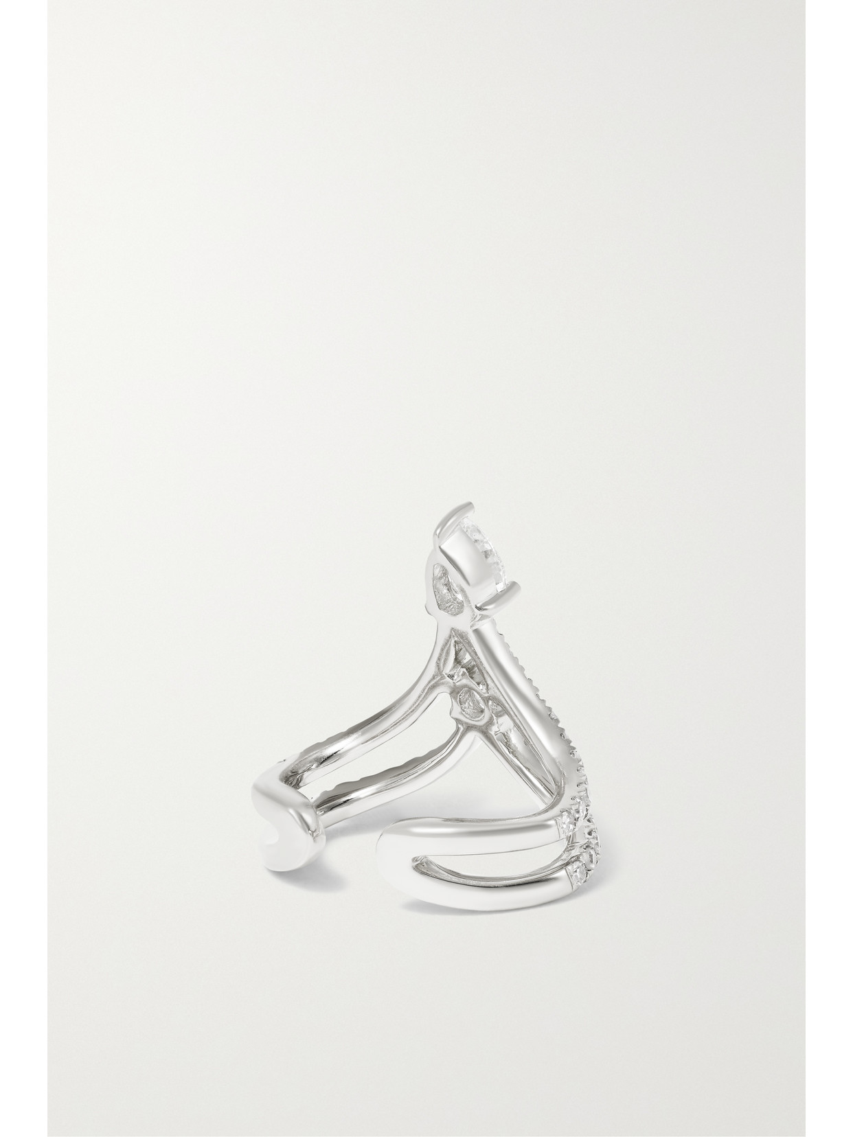 SHAY 18-KARAT WHITE GOLD DIAMOND EAR CUFF
