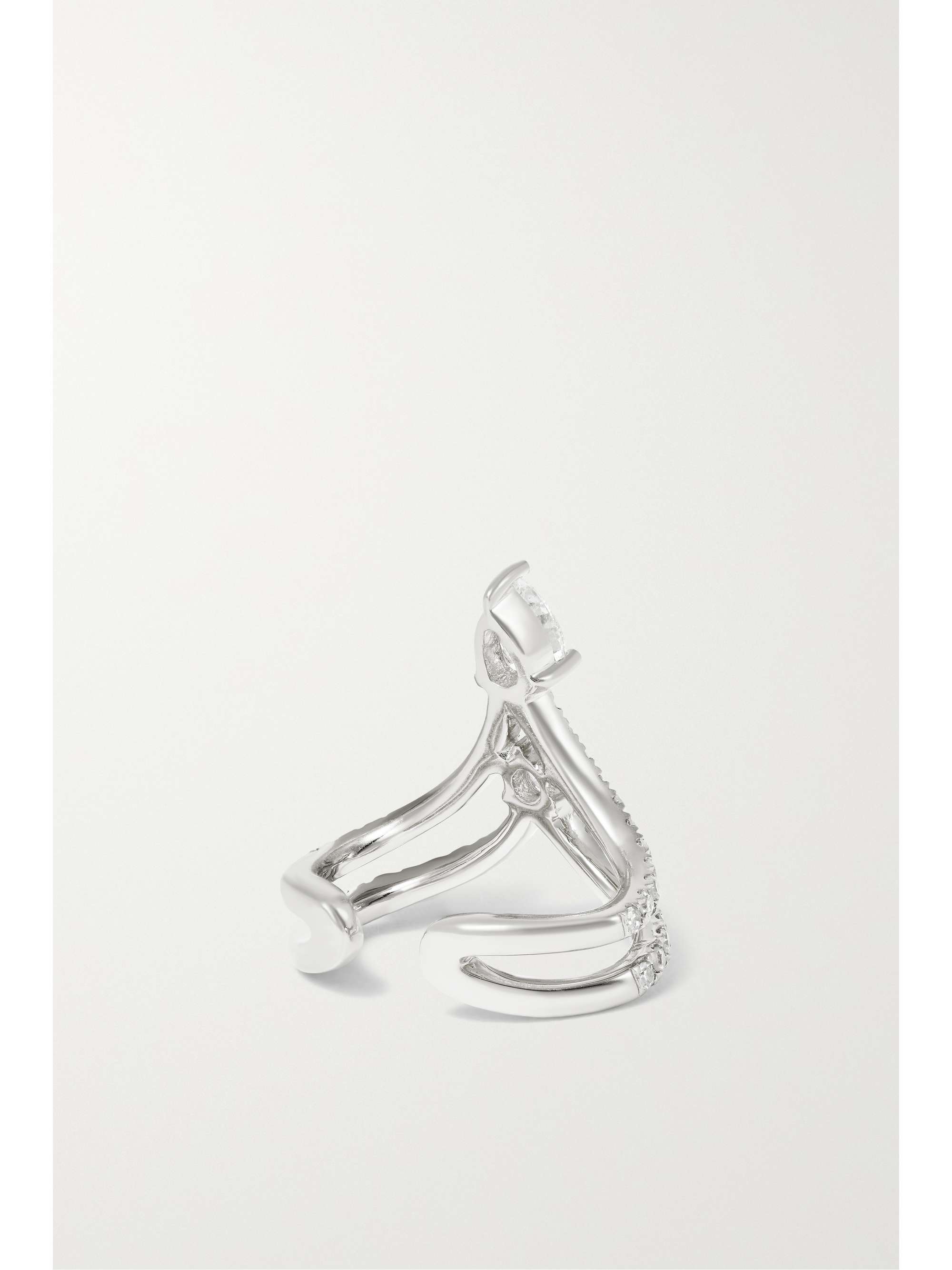 SHAY 18-karat white gold diamond ear cuff