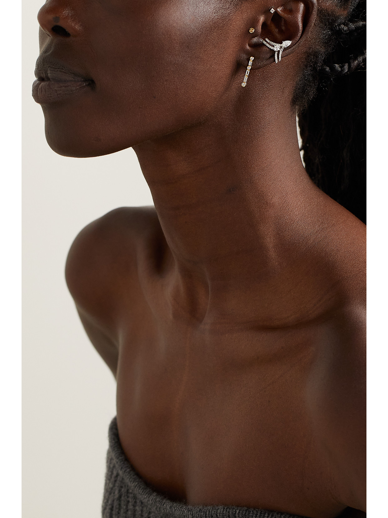 SHAY 18-KARAT WHITE GOLD DIAMOND EAR CUFF