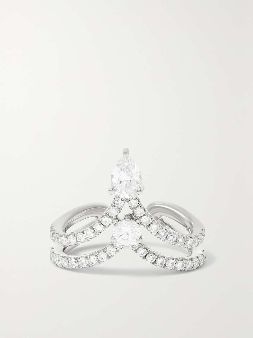 SHAY 18-karat White Gold Diamond Ear Cuff