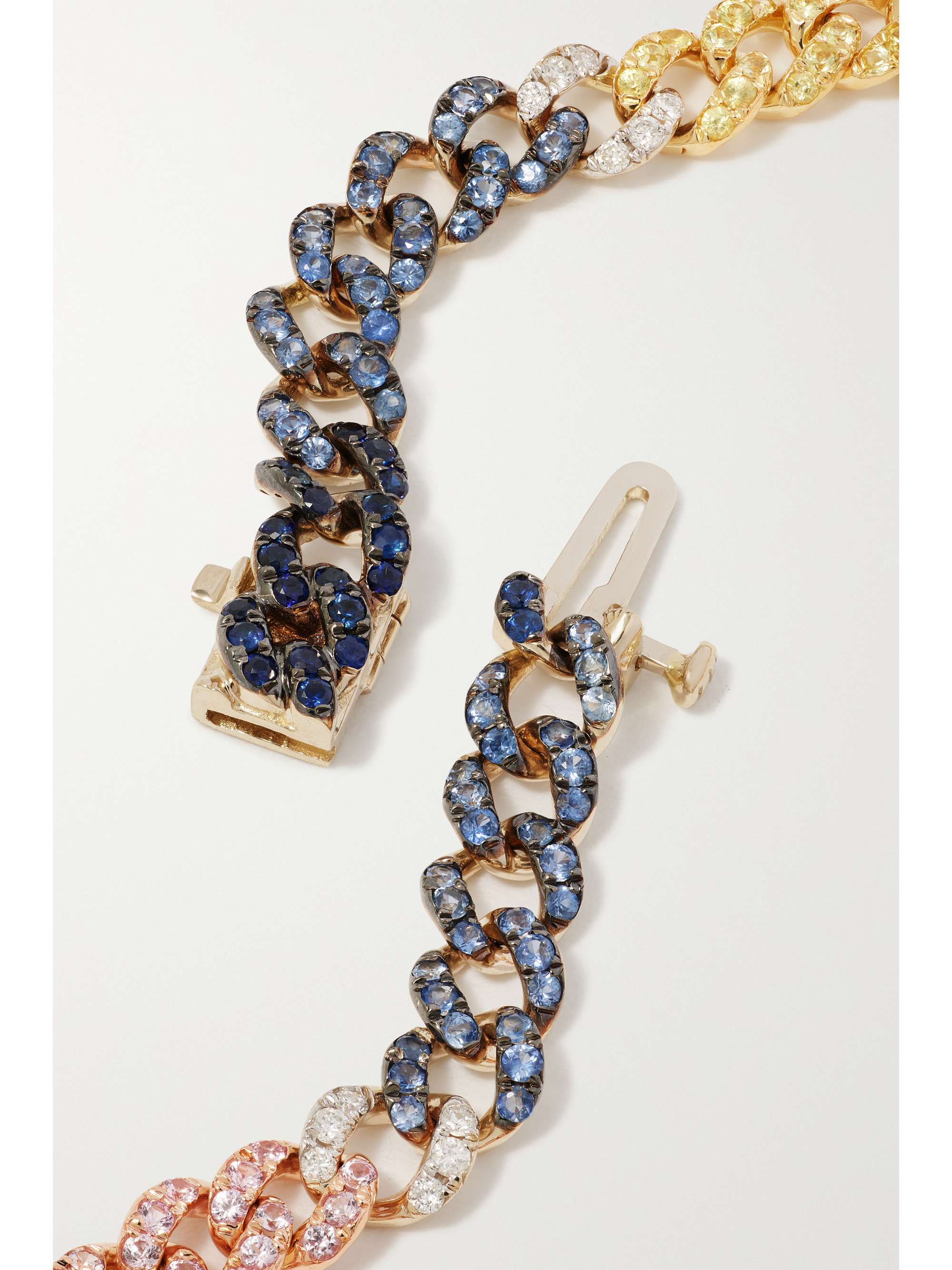 SHAY 18-karat white, yellow and rose gold multi-stone bracelet