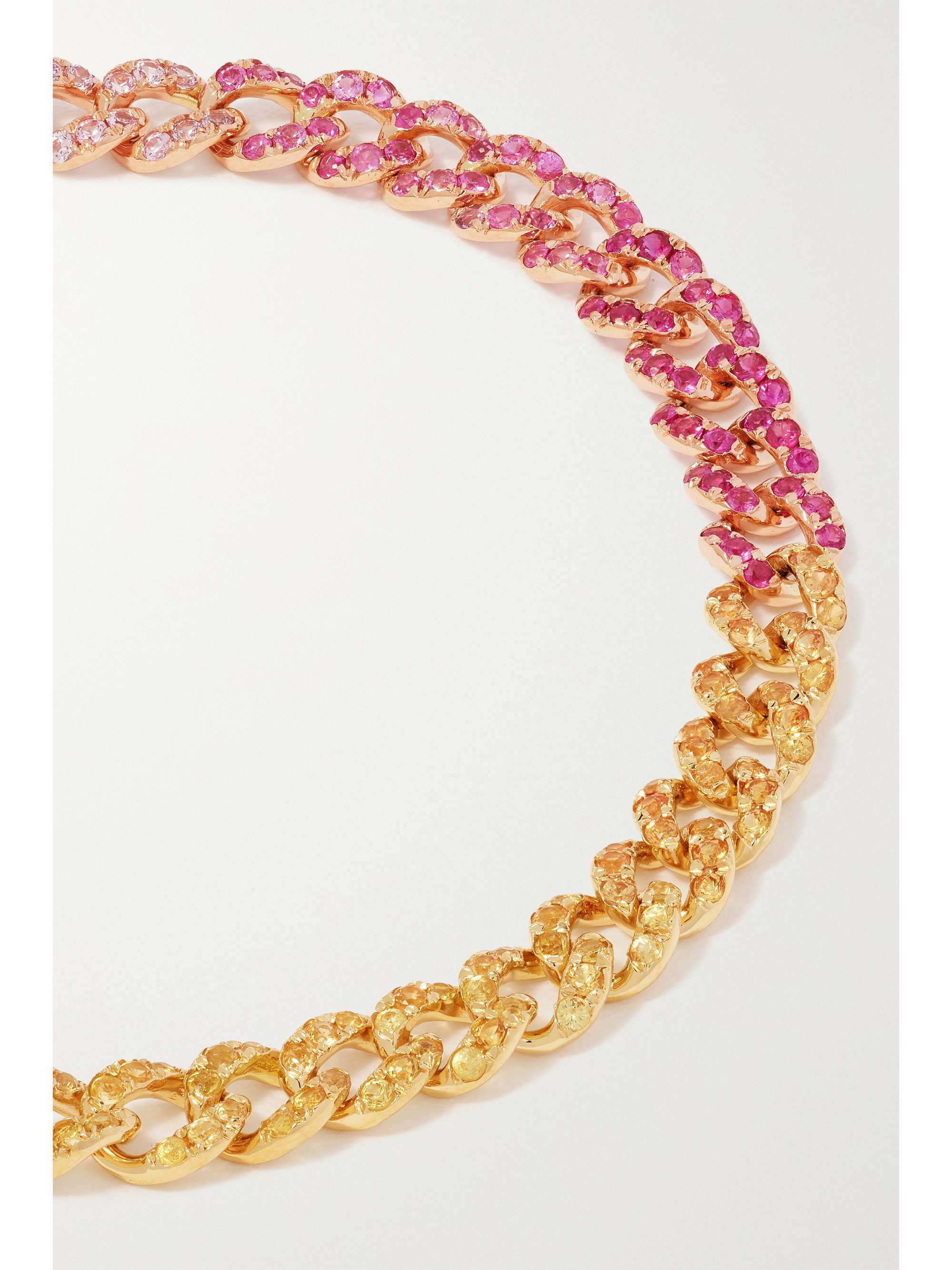 SHAY 18-karat white, yellow and rose gold multi-stone bracelet