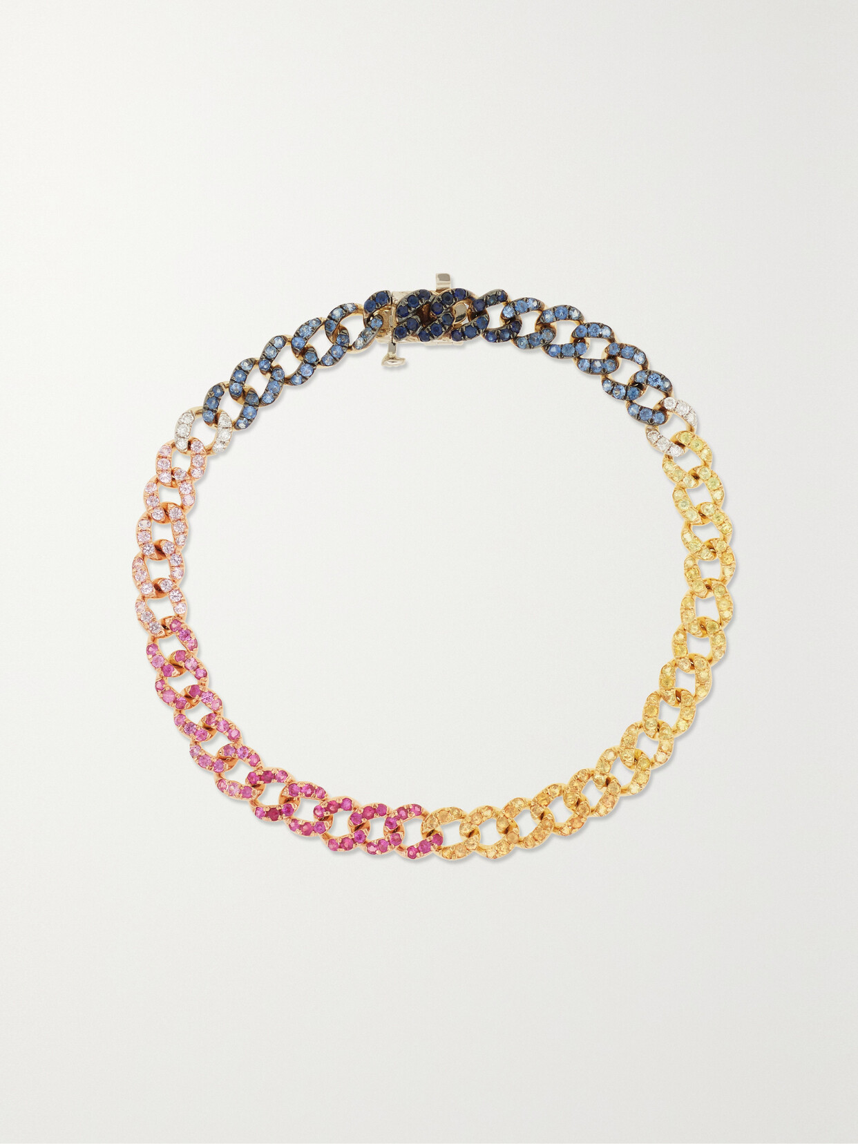 Shay 18-karat White, Yellow And Rose Gold Multi-stone Bracelet