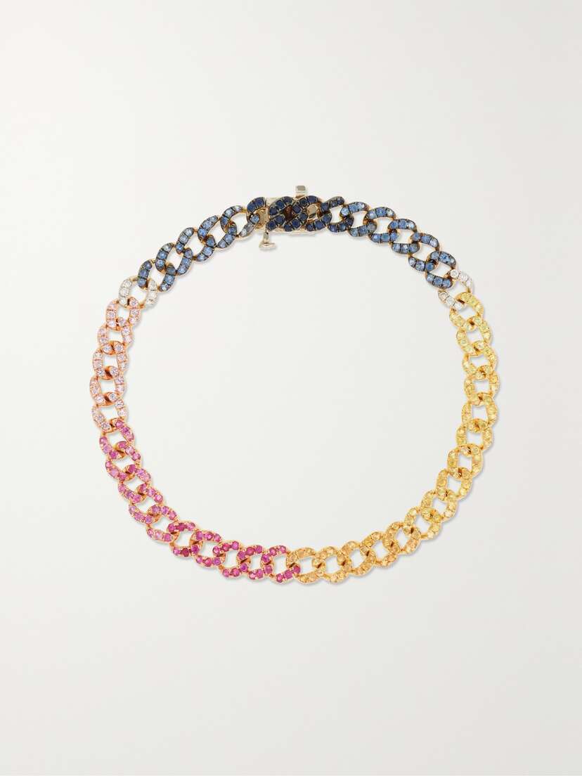 SHAY 18-karat White, Yellow And Rose Gold Multi-stone Bracelet