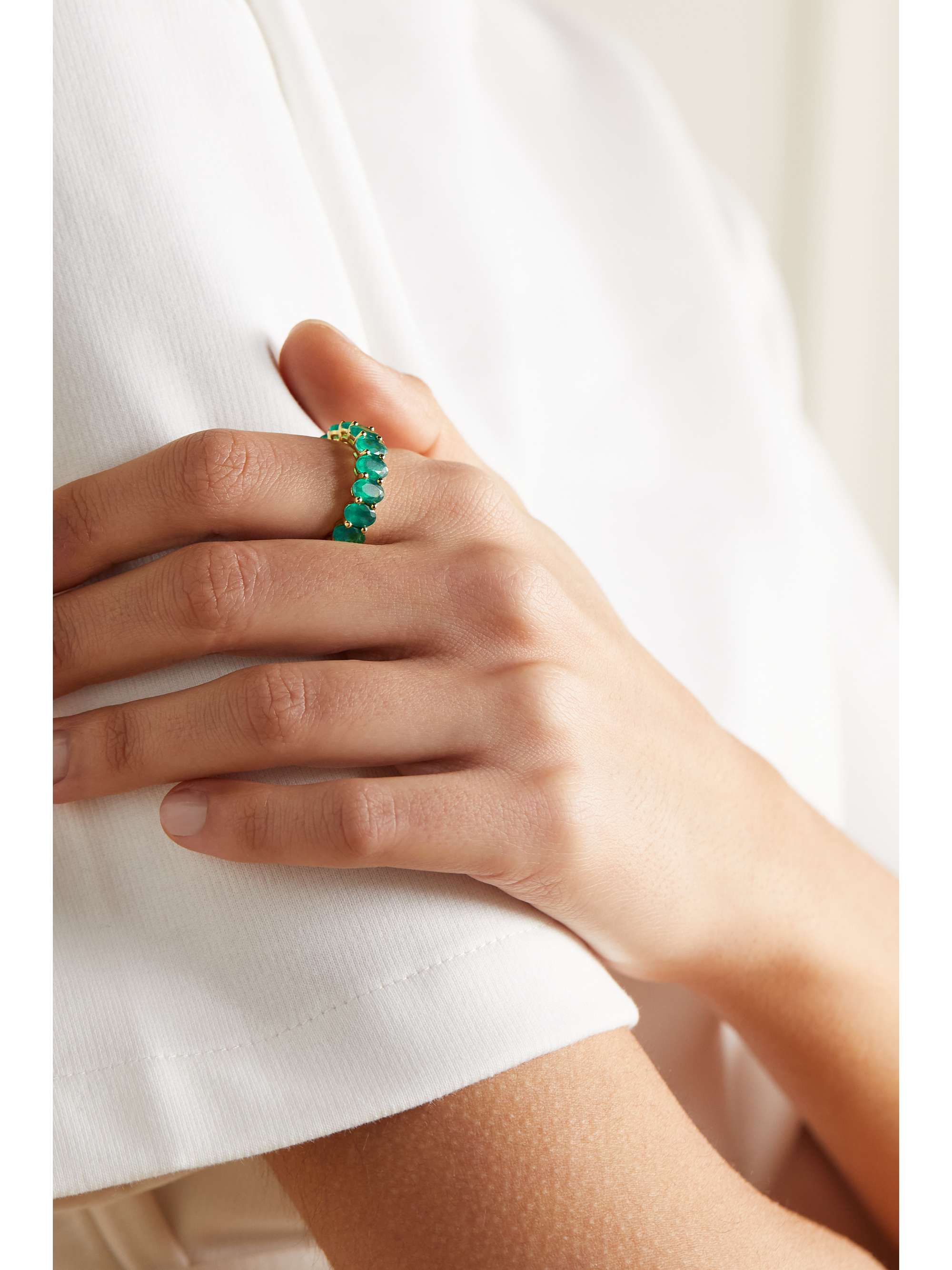 SHAY 18-karat gold emerald ring