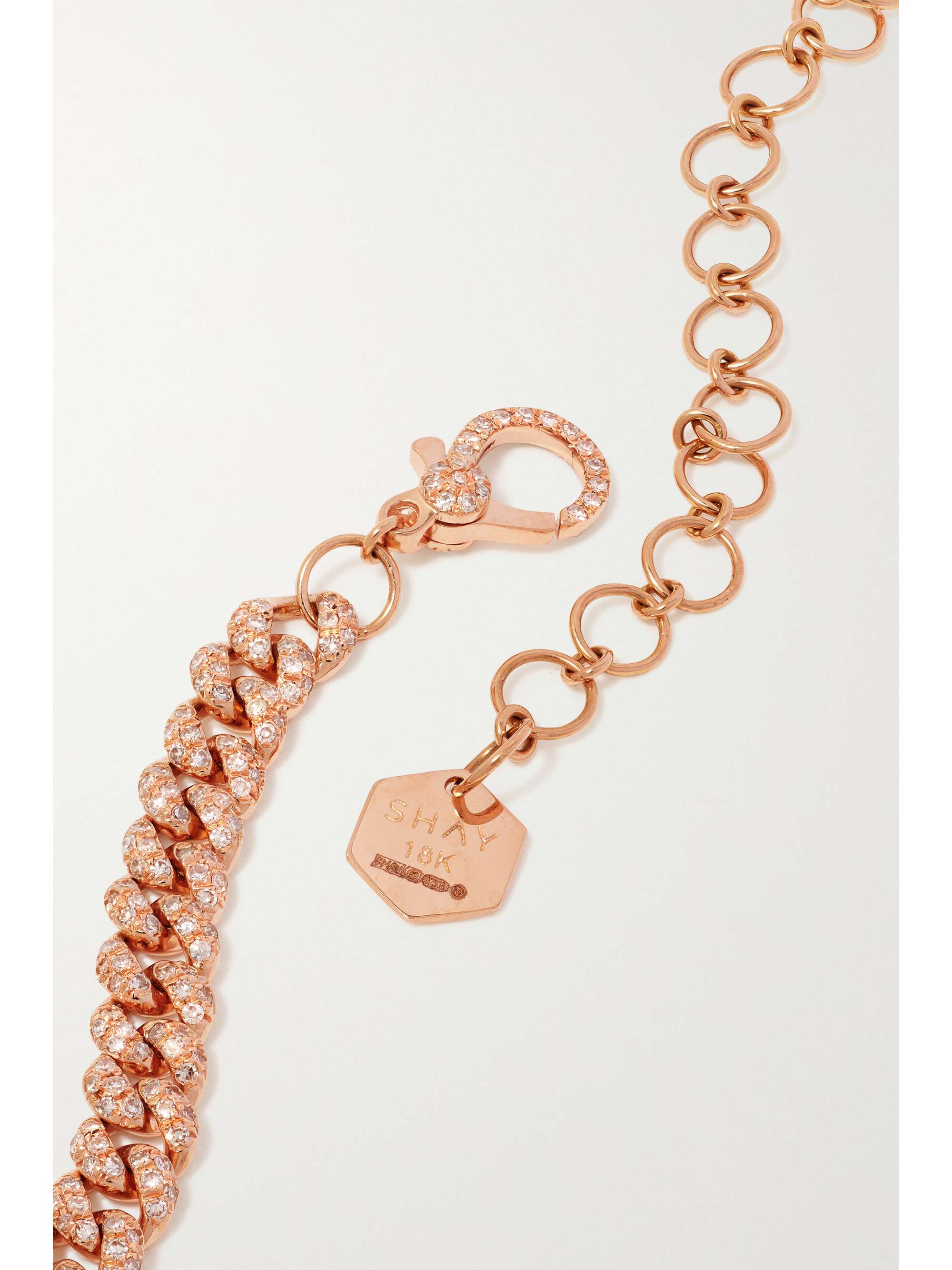 SHAY 18-karat rose gold diamond choker