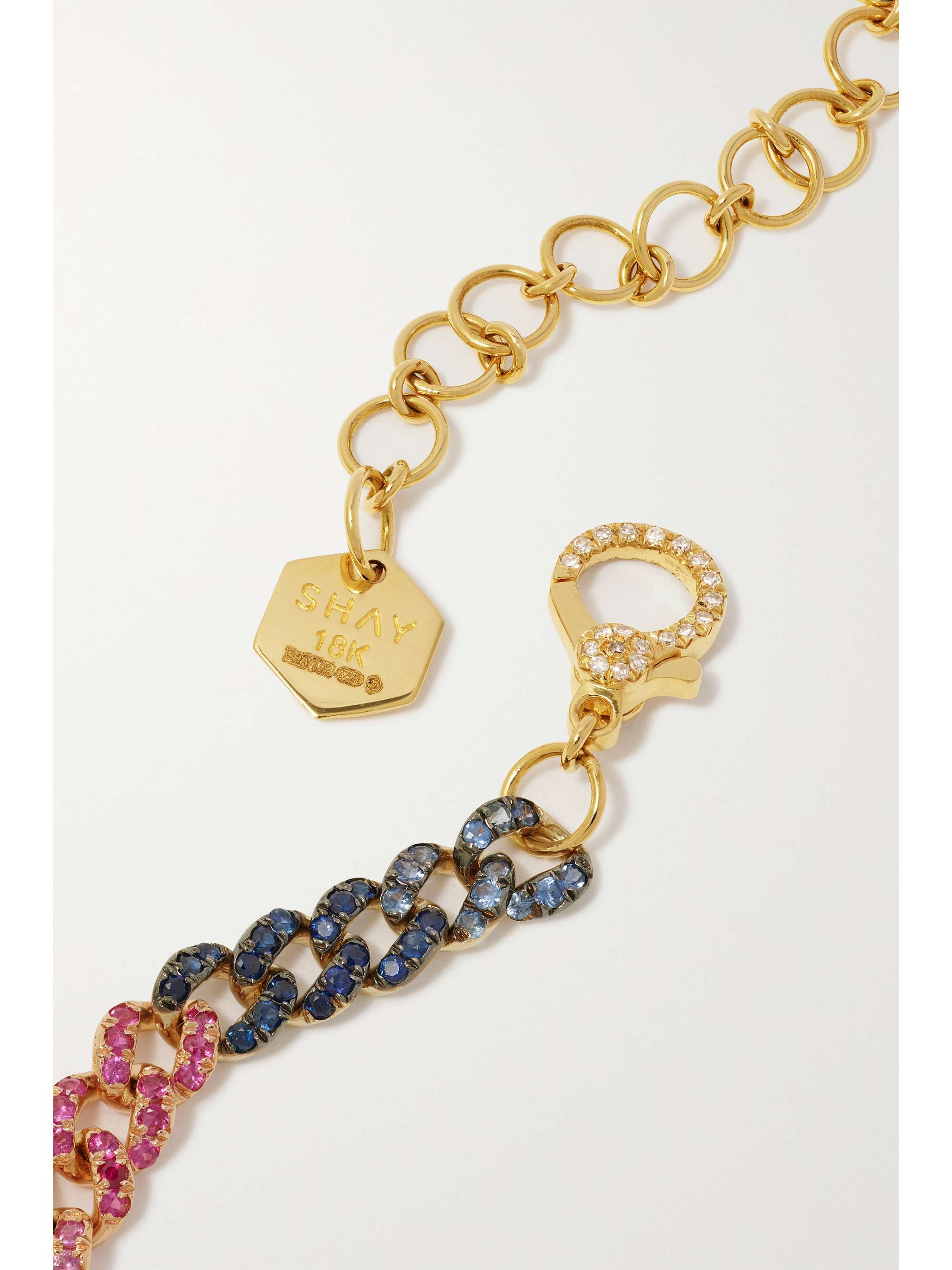SHAY 18K 白金、18K 黄金、18K 玫瑰金、多种宝石项圈式项链