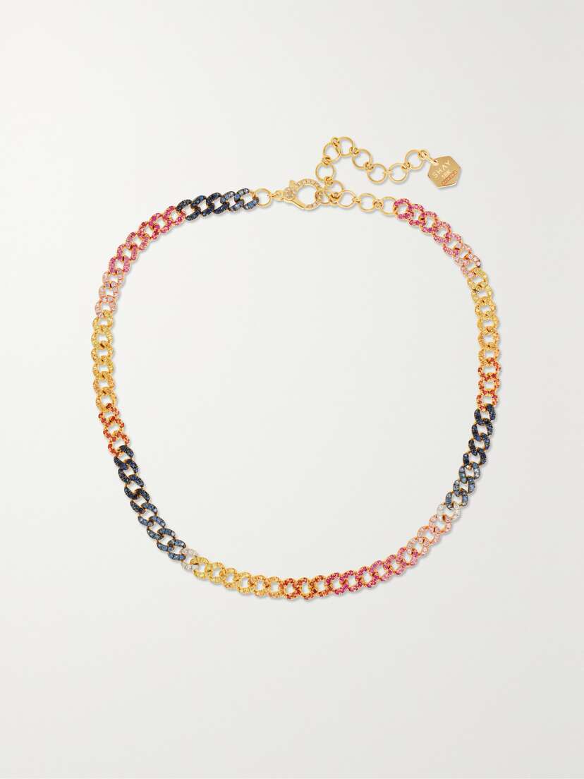 SHAY 18-karat White, Yellow And Rose Gold Multi-stone Choker