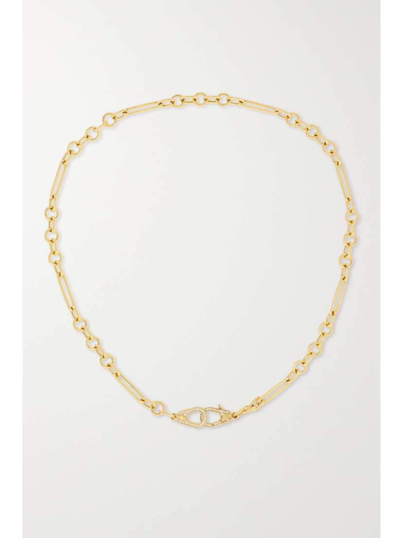 Foundrae Sister Hook Small 18-karat Gold Diamond Necklace