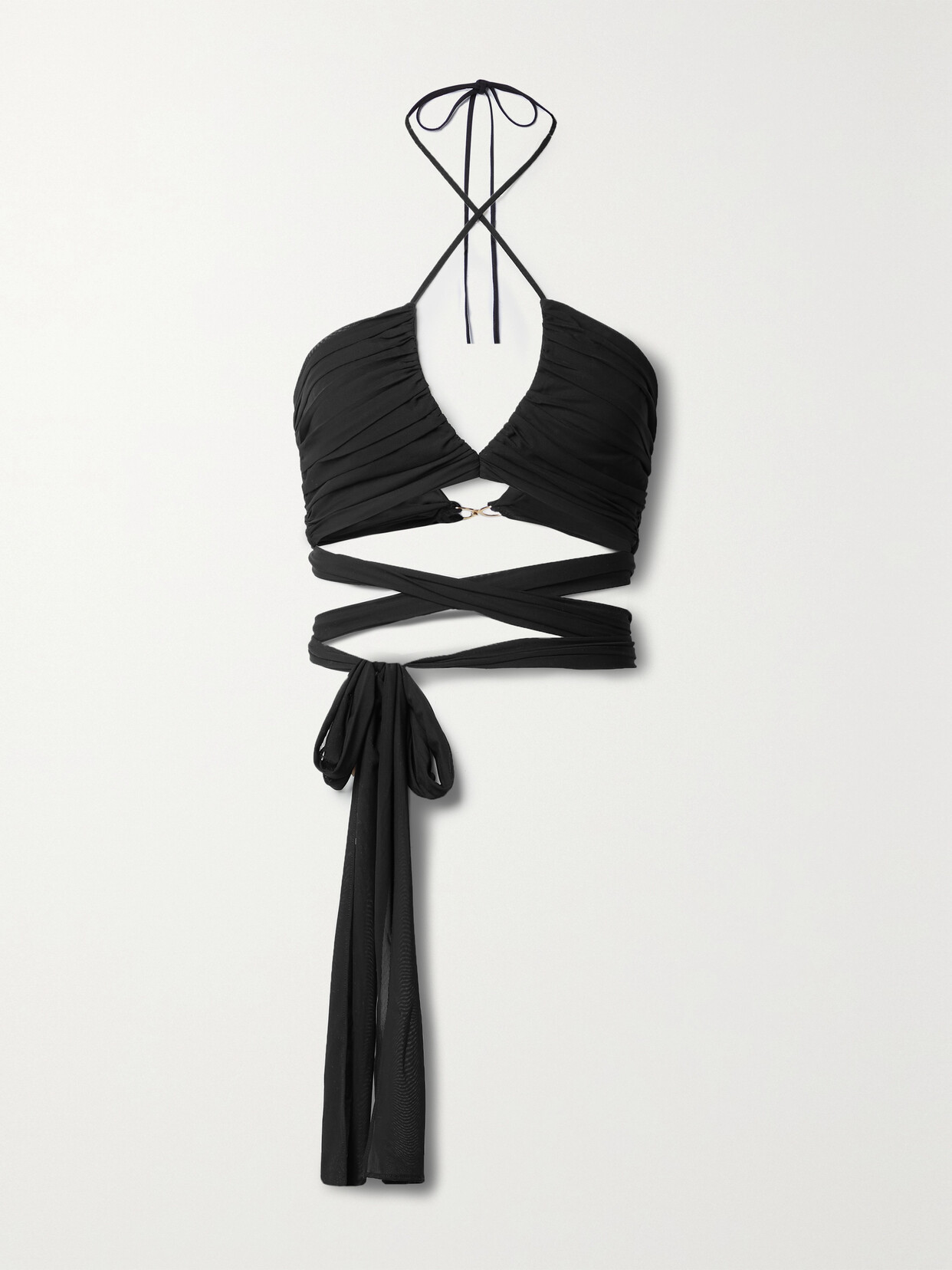 MARIKA VERA Brooke Stretch-mesh Halterneck Bra Top - Black