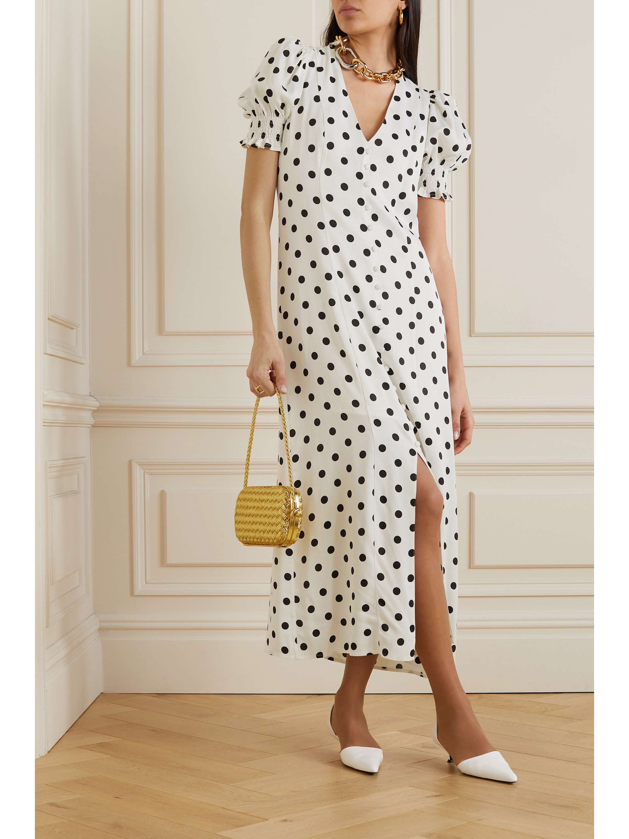 SLEEPER Bella polka-dot crepe maxi dress | NET-A-PORTER