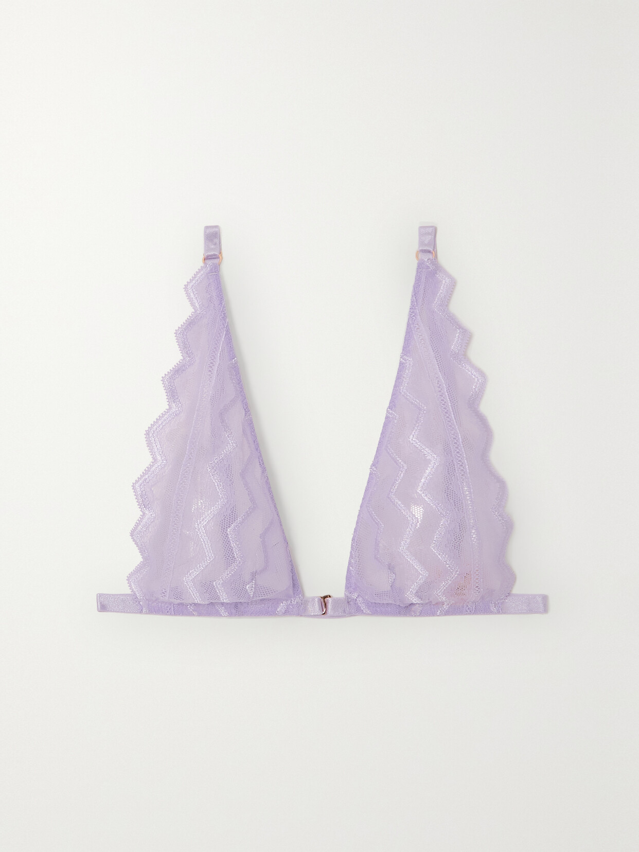 Coco de Mer - Margot Stretch-lace Soft-cup Triangle Bra - Purple