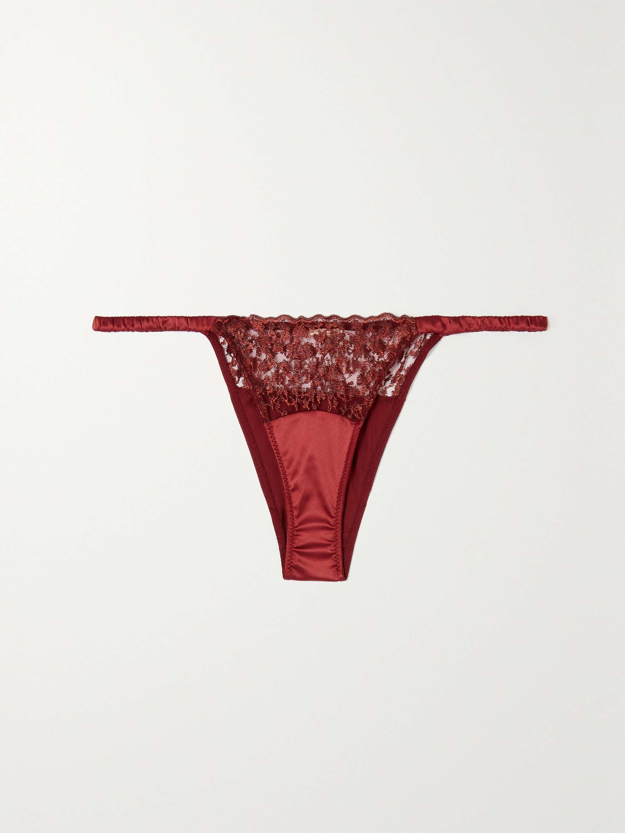 Lola Höschen aus besticktem Stretch-Tüll und Satin | NET-A-PORTER