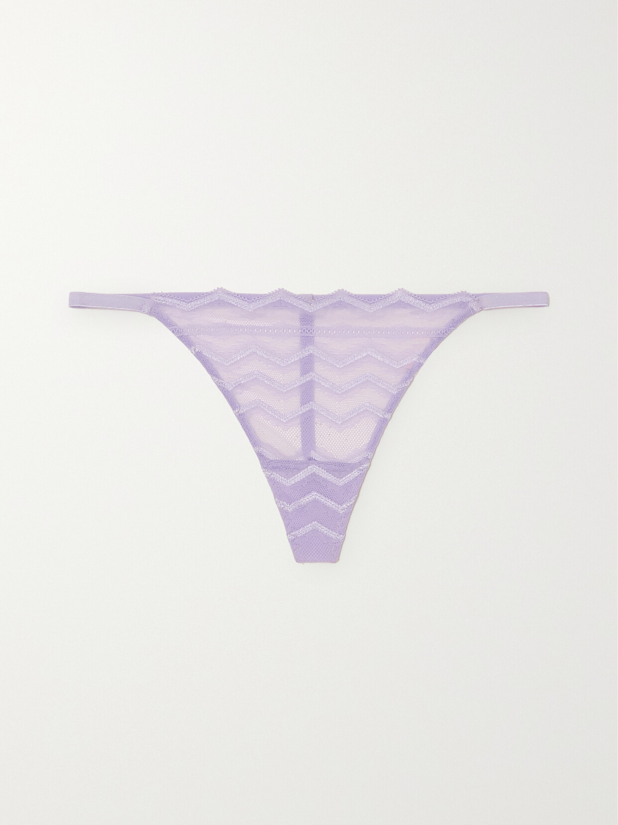 Coco de Mer - Margot Stretch-lace Thong - Purple