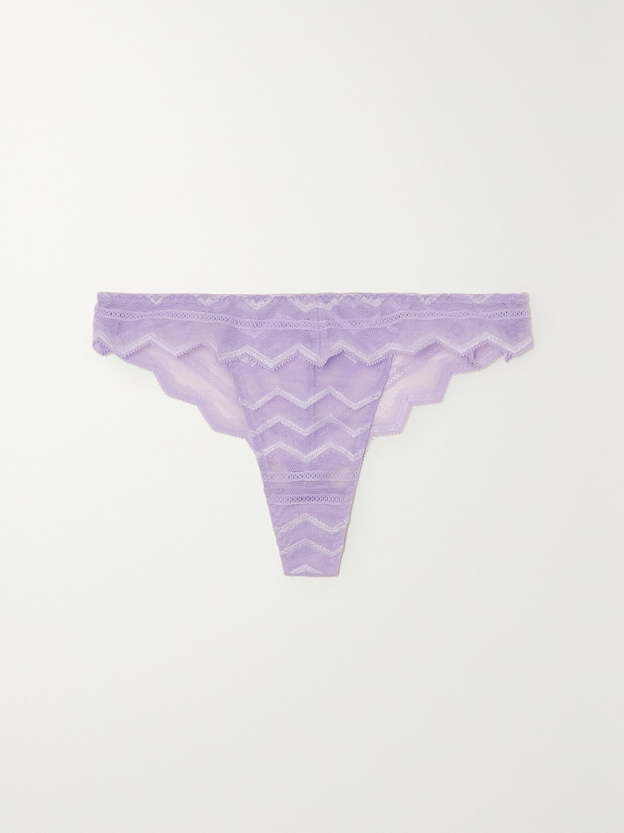 Coco de Mer - Margot Stretch-lace Brazilian Briefs - Purple