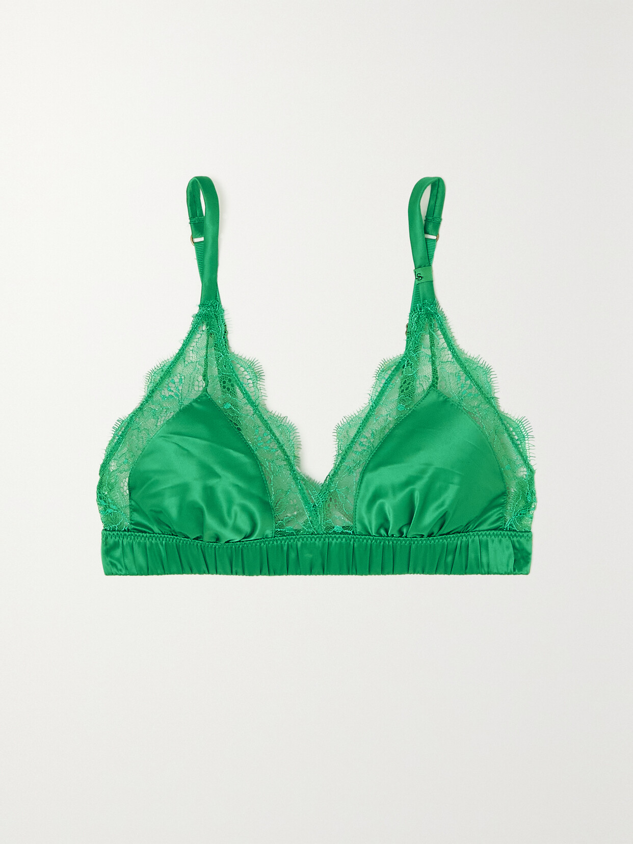 LOVE STORIES Love Lace-trimmed Stretch-satin Soft-cup Triangle Bra