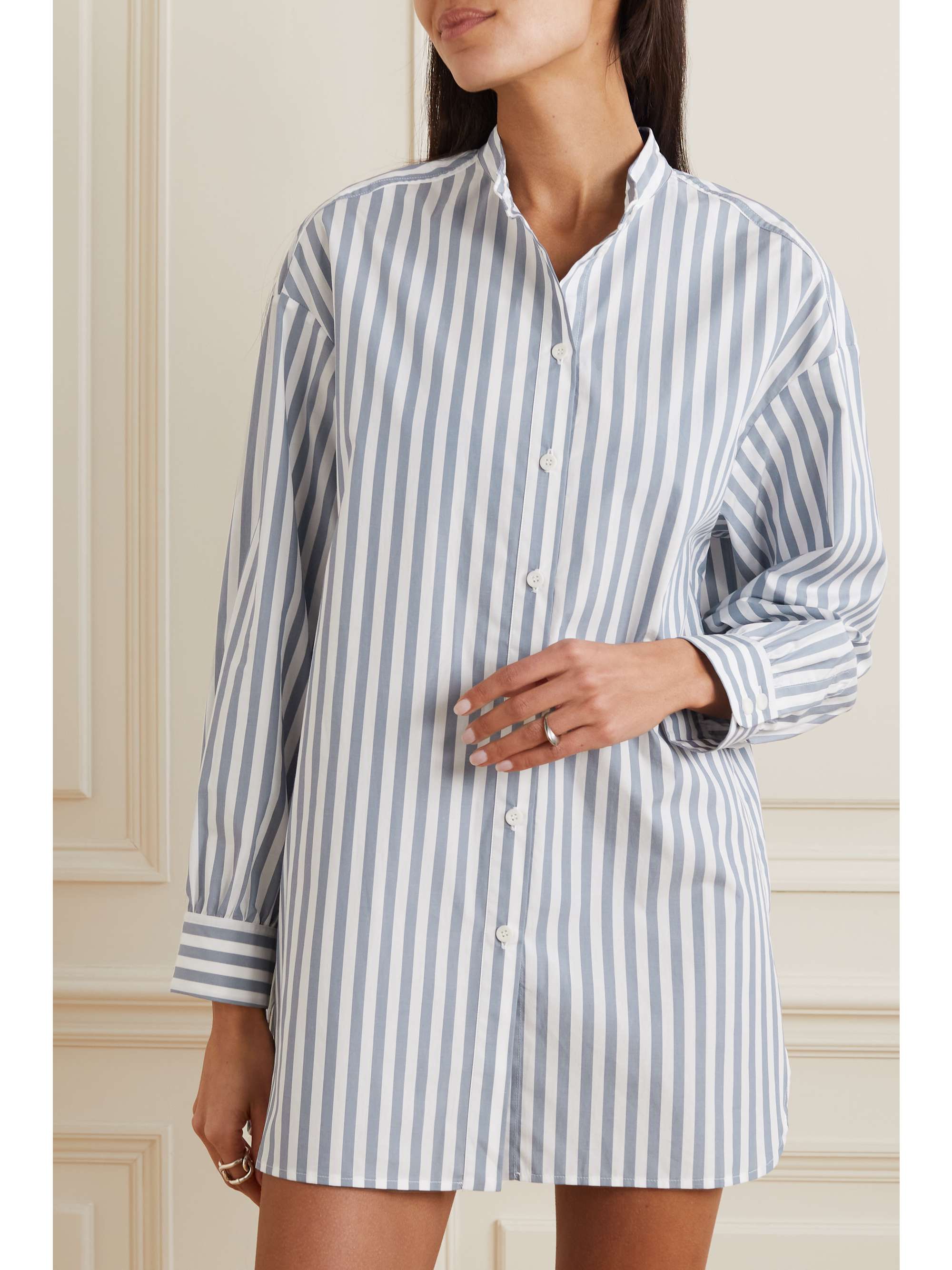 ERES Veranda striped cotton-poplin shirt dress