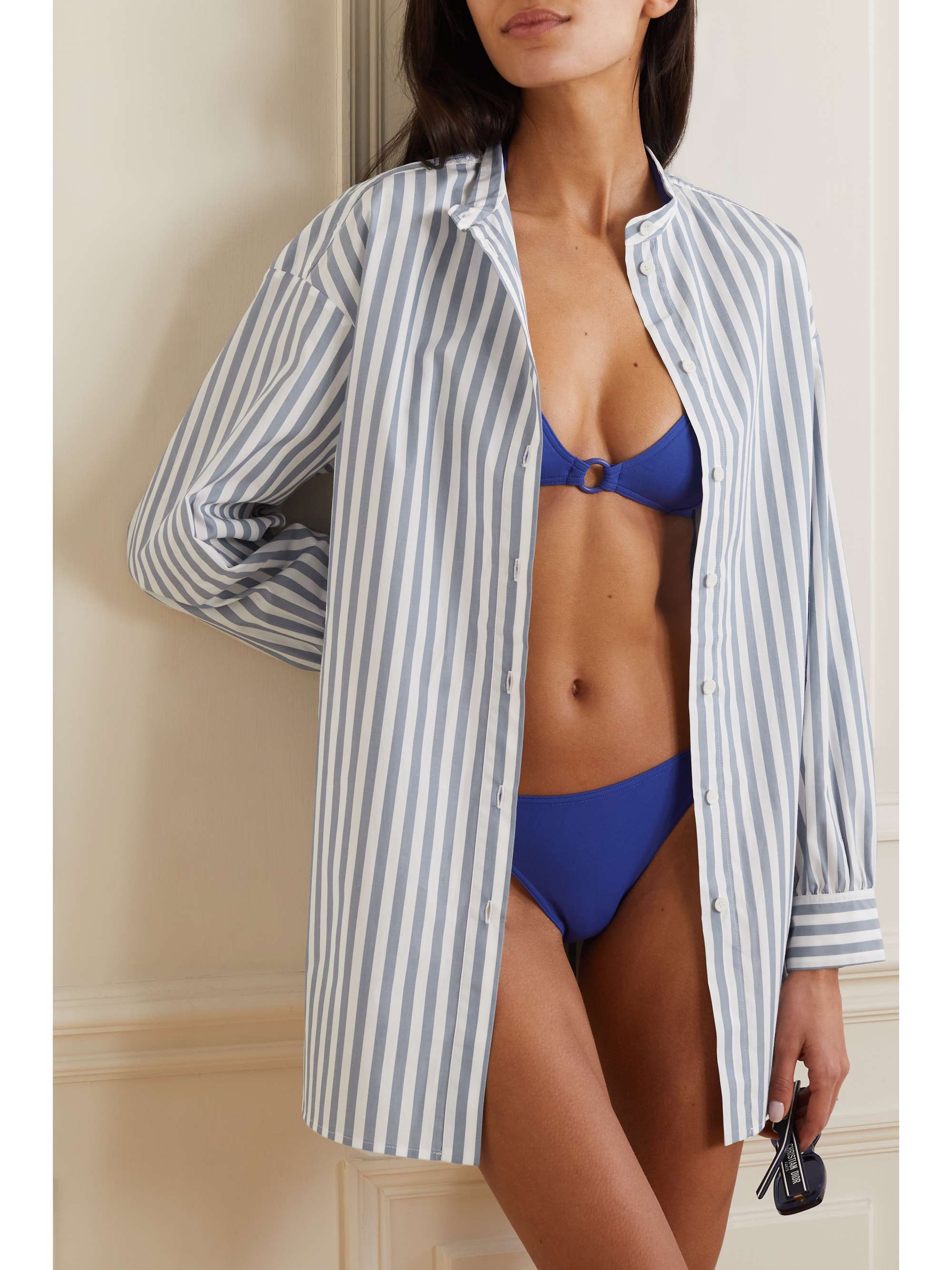 ERES Veranda striped cotton-poplin shirt dress