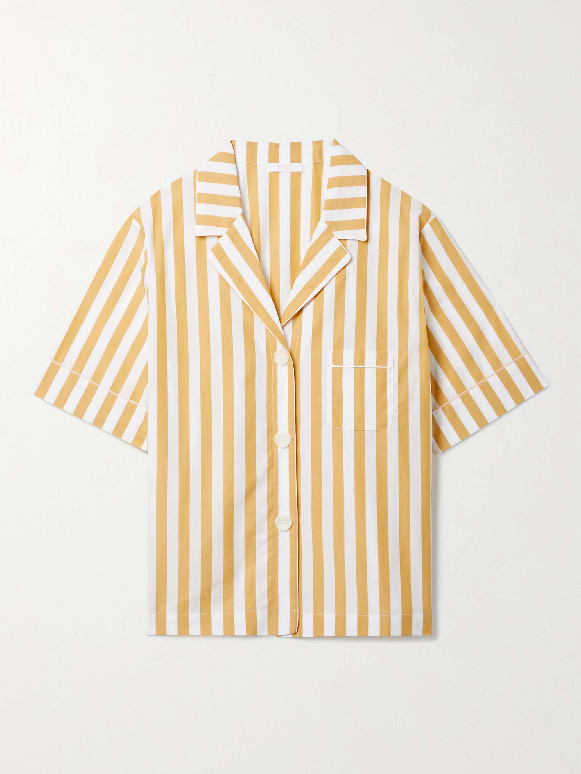 ERES Veranda Orangeade striped cotton-poplin pajama top