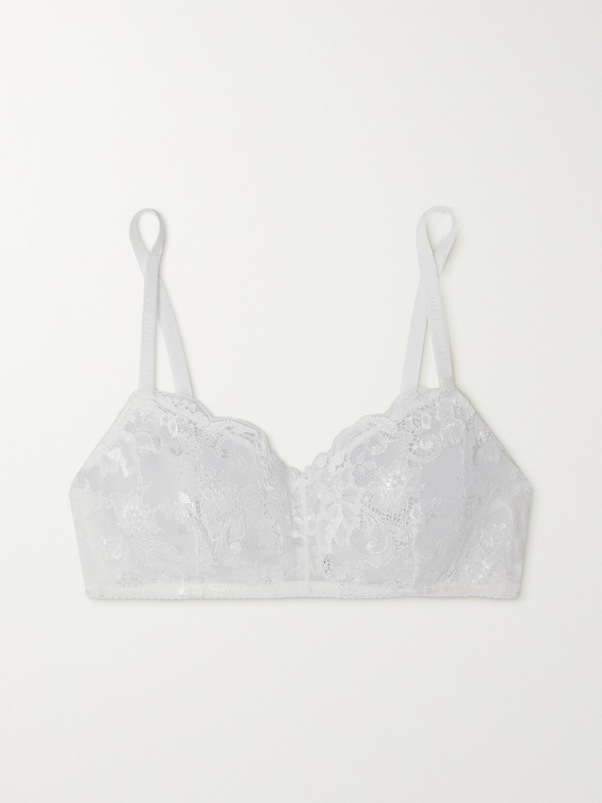 I.D. Sarrieri - Anna Metallic Embroidered Tulle Soft-cup Bra - Ivory