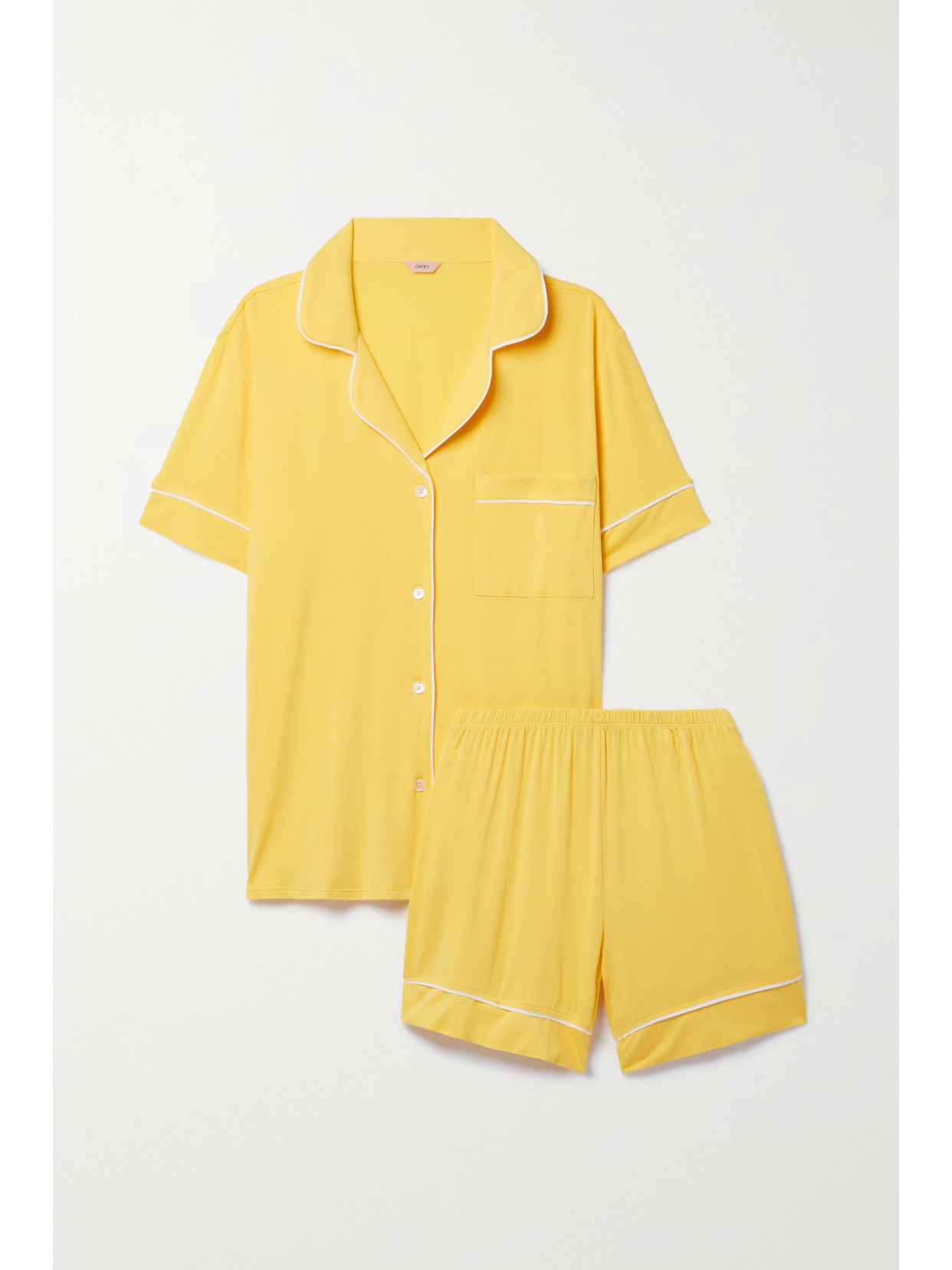 Eberjey - Gisele Stretch-tencel Modal Jersey Pajama Set - Yellow