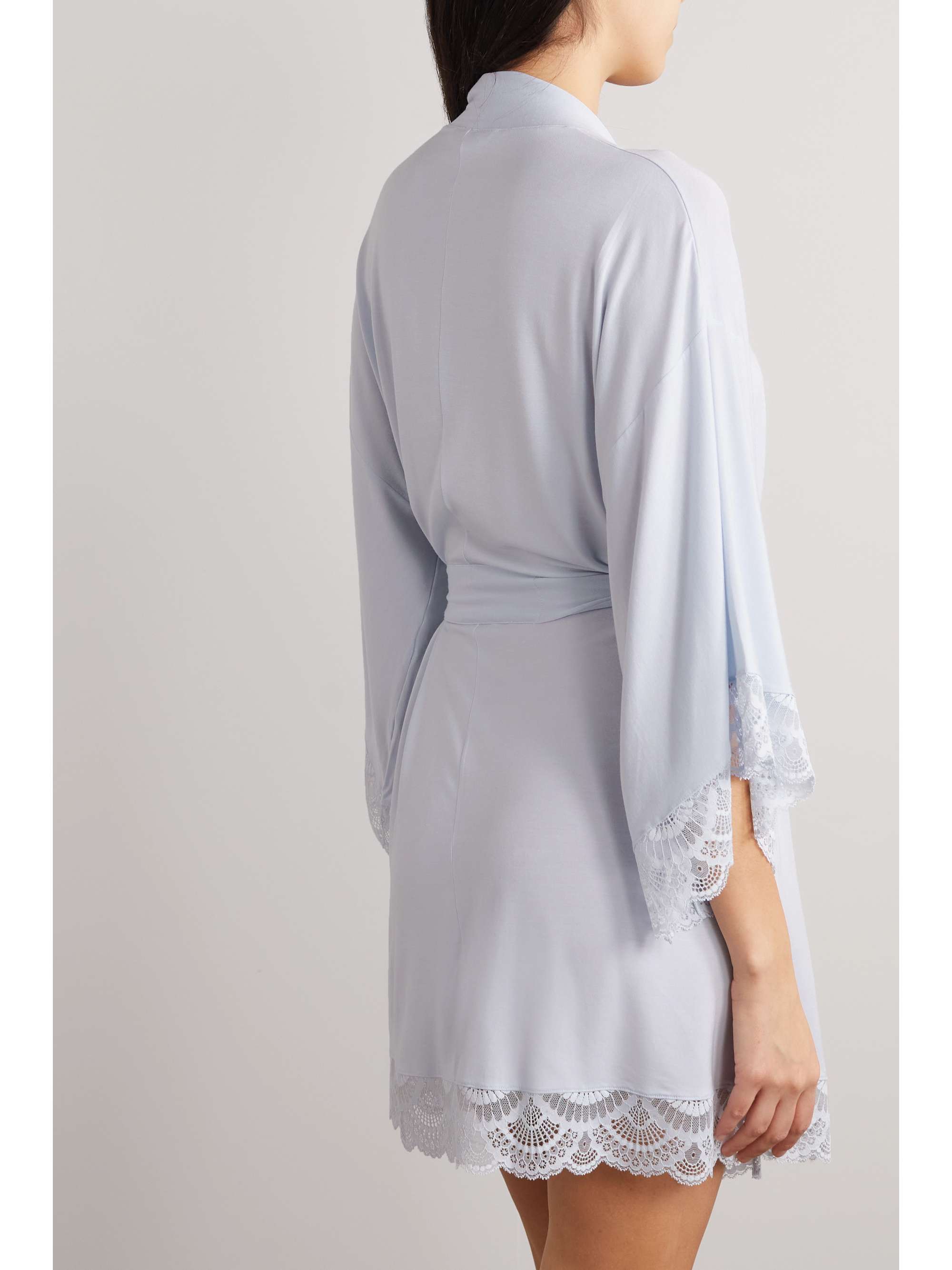 EBERJEY The Mademoiselle lace-trimmed stretch-TENCEL modal robe