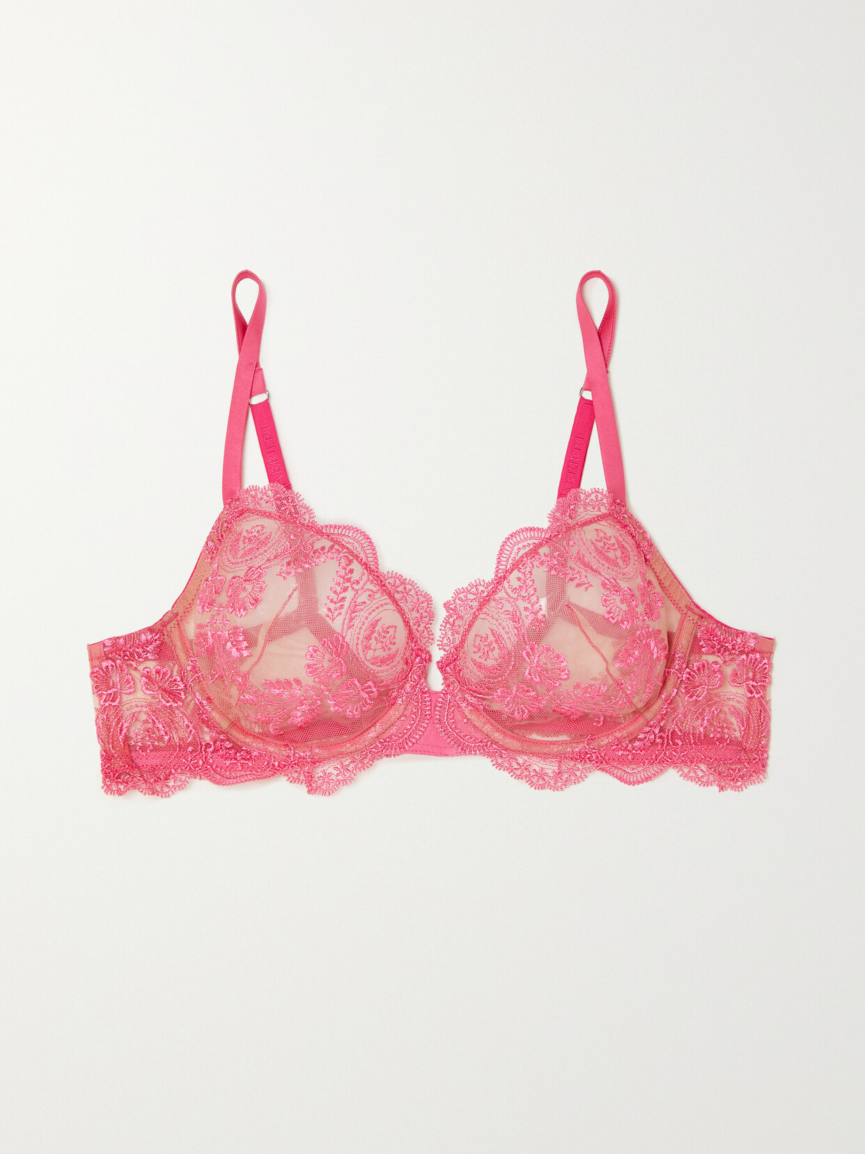 Id Sarrieri Pixie Dreams Scalloped Balconette Bra In Wild Pink