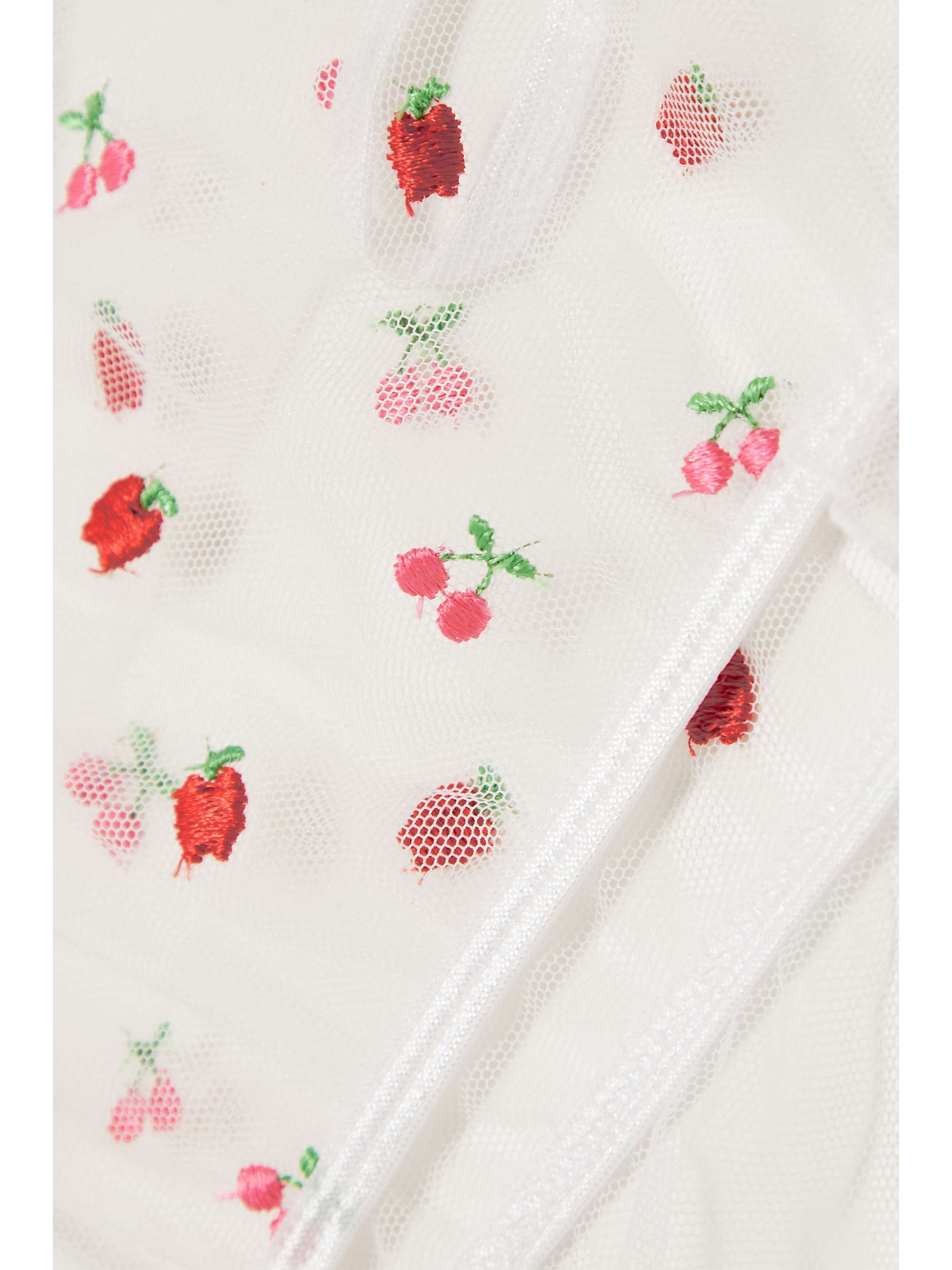 LE PETIT TROU Pomme ruffled embroidered recycled-tulle briefs