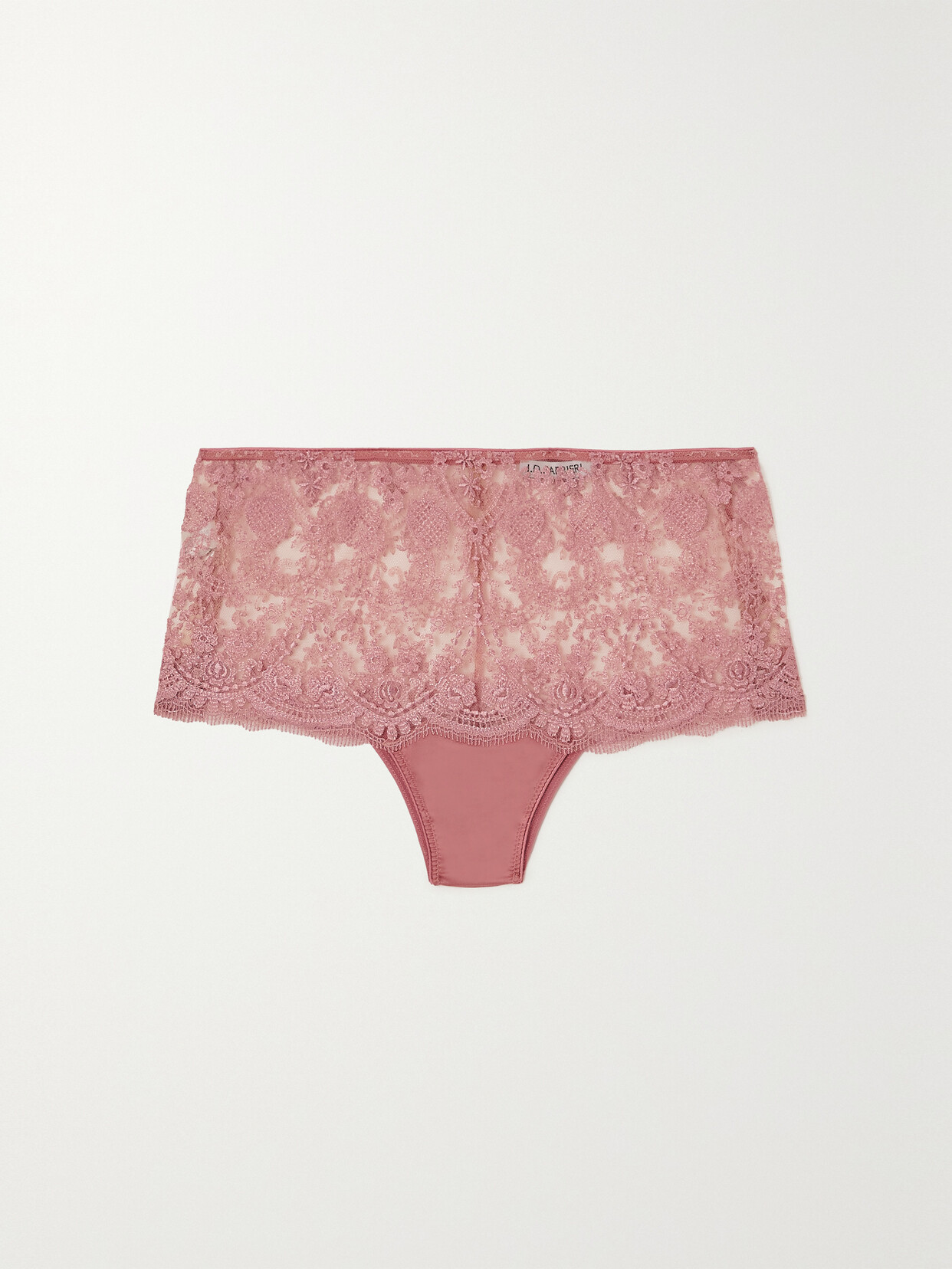 Id Sarrieri Embroidered Tulle Briefs In Pink