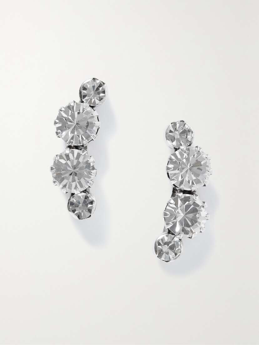 Isabel Marant Wild Shore Silver-tone Crystal Earrings