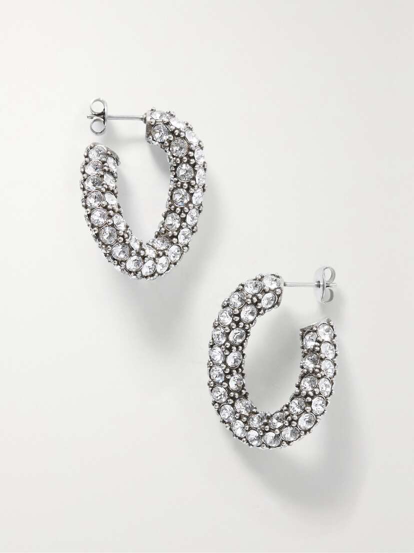 Isabel Marant tone Crystal Hoop Earrings