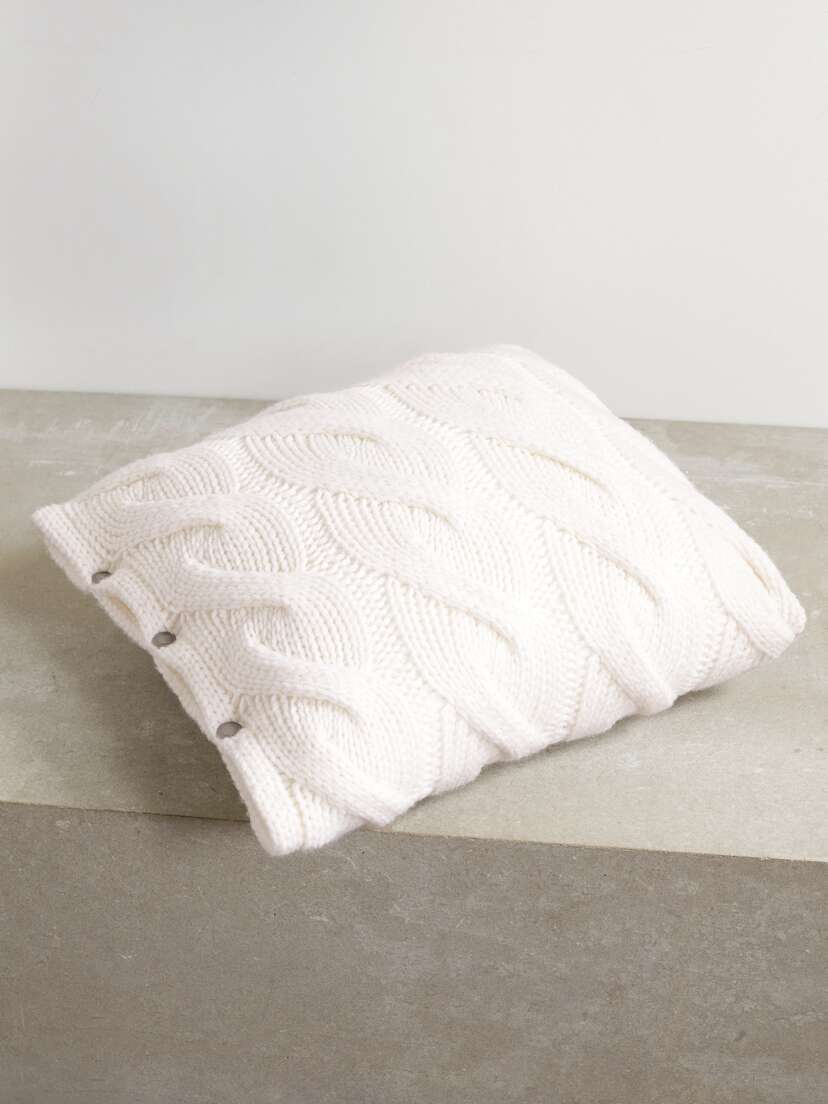 Brunello Cucinelli Cable-knit Cashmere Cushion