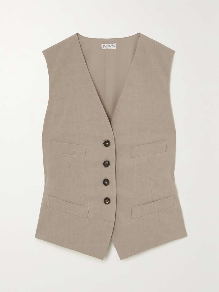 Brunello Cucinelli Linen-blend Vest