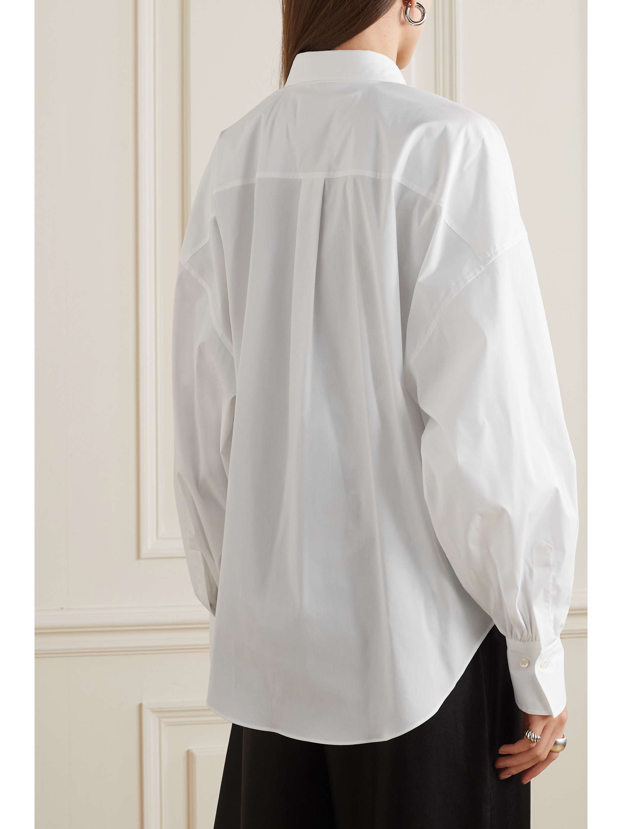 BRUNELLO CUCINELLI Cotton-blend poplin shirt