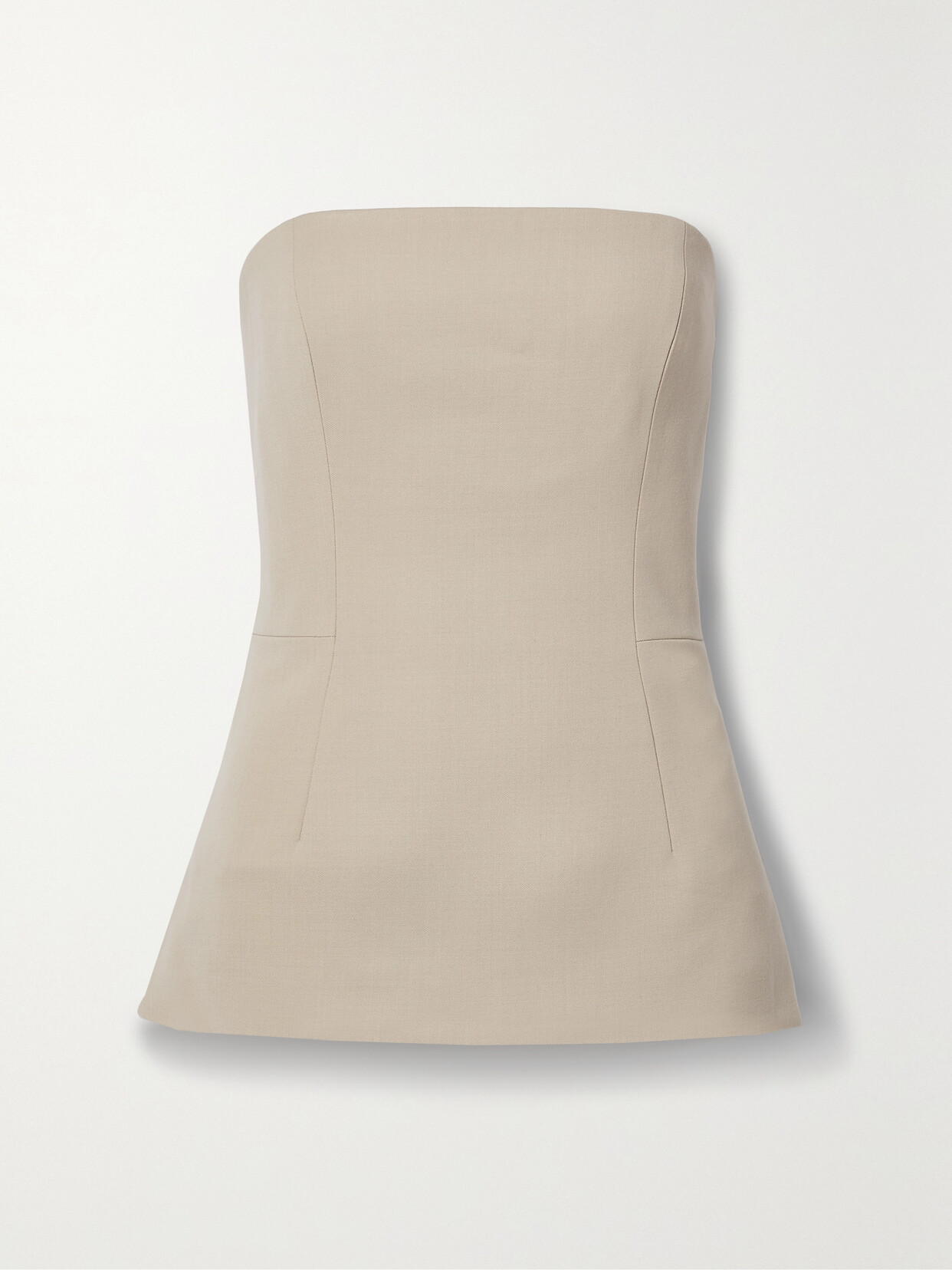 TOVE Agata Strapless Twill Top - Neutrals