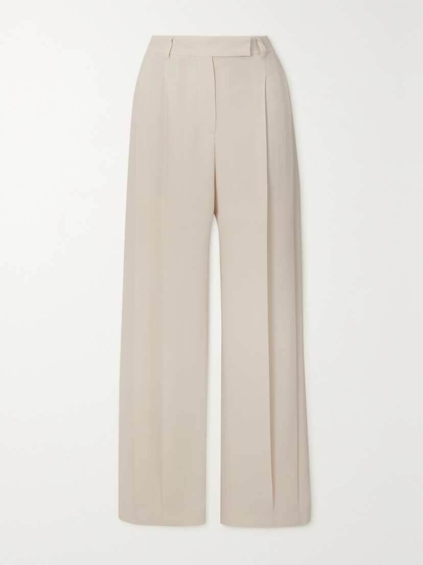 Brunello Cucinelli Pleated Woven Straight-leg Pants