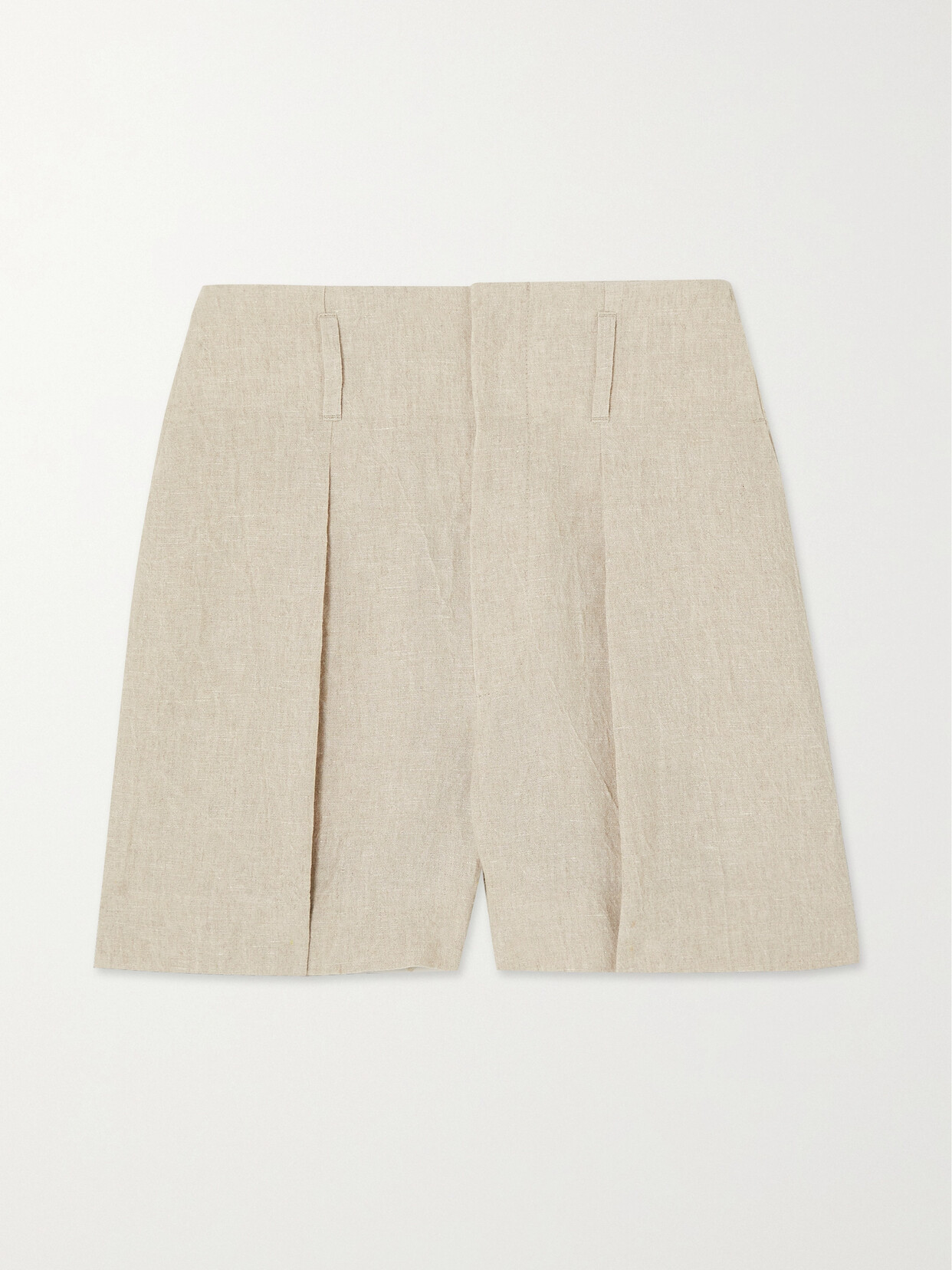 Brunello Cucinelli Pleated Linen Shorts - Neutrals