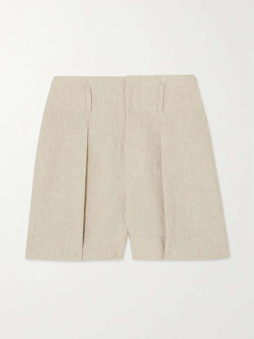 Brunello Cucinelli Pleated Linen Shorts