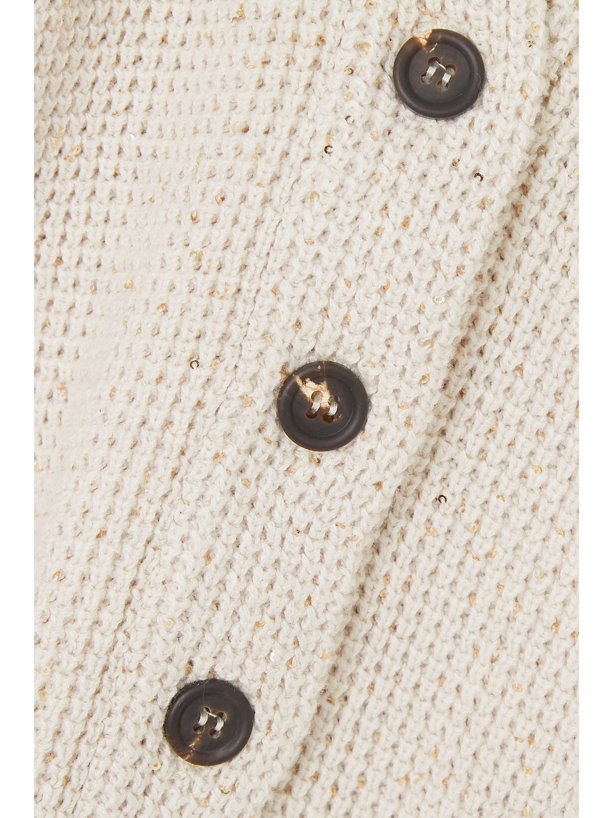 BRUNELLO CUCINELLI Sequin-embellished cotton-blend vest
