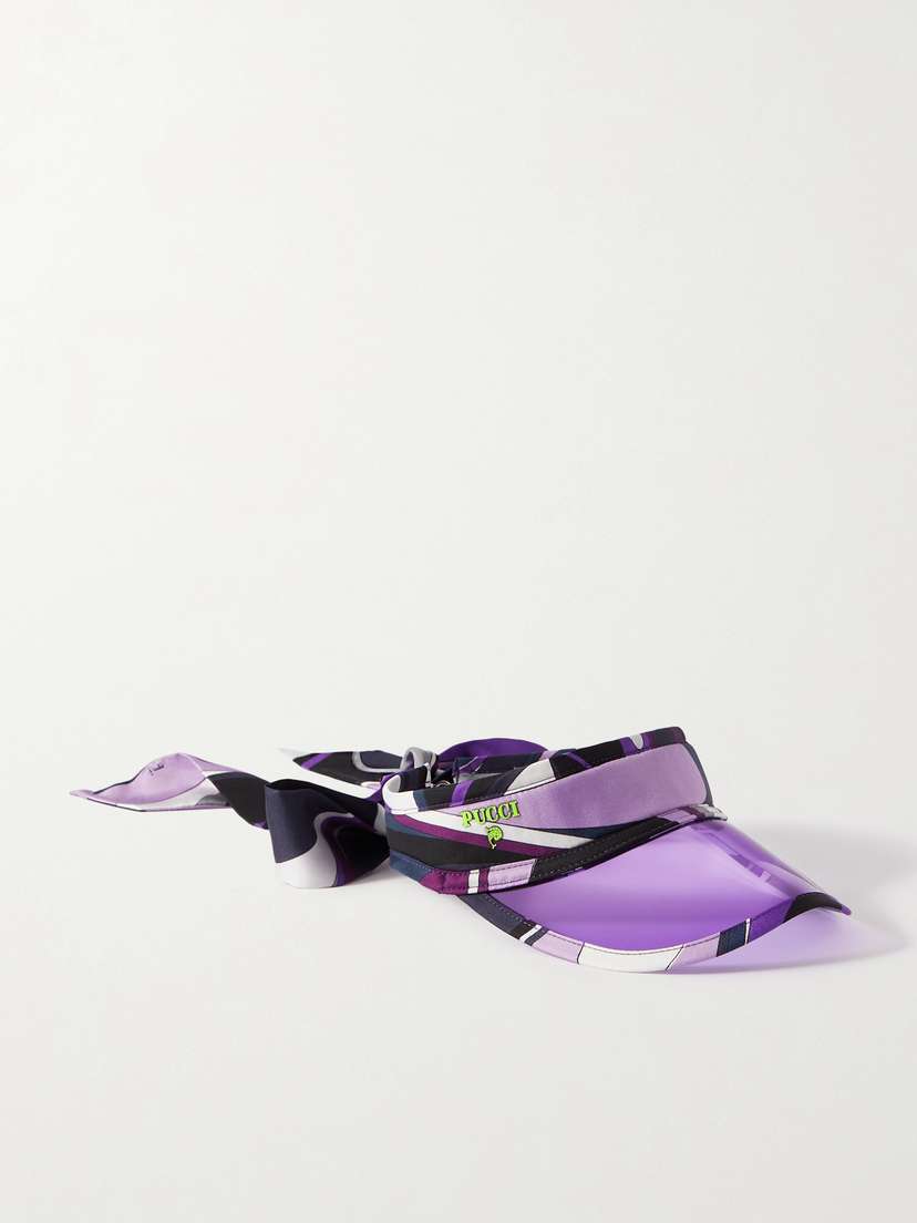 PUCCI Printed Silk-twill And Pvc Visor