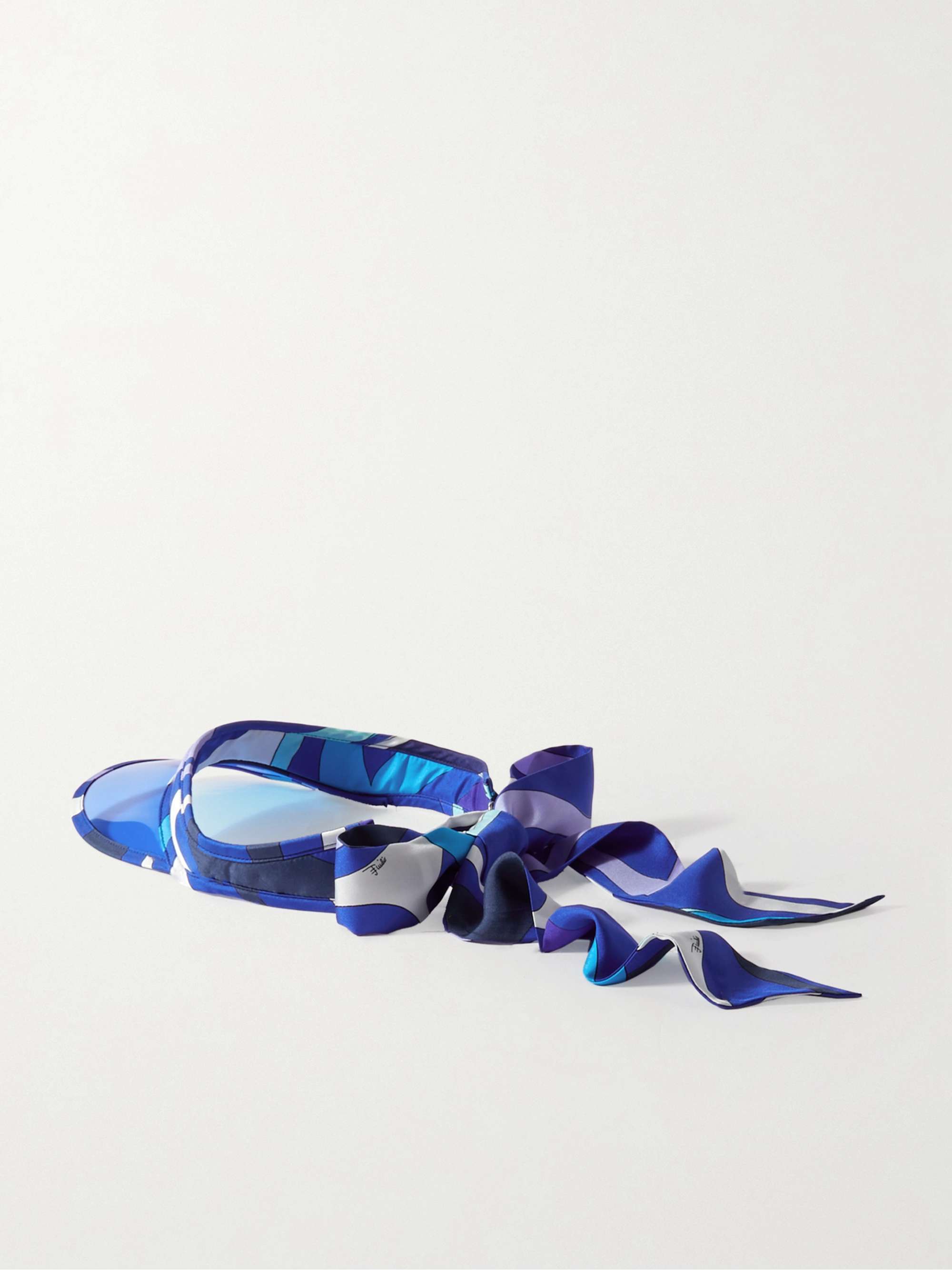PUCCI Printed silk-twill and PVC visor