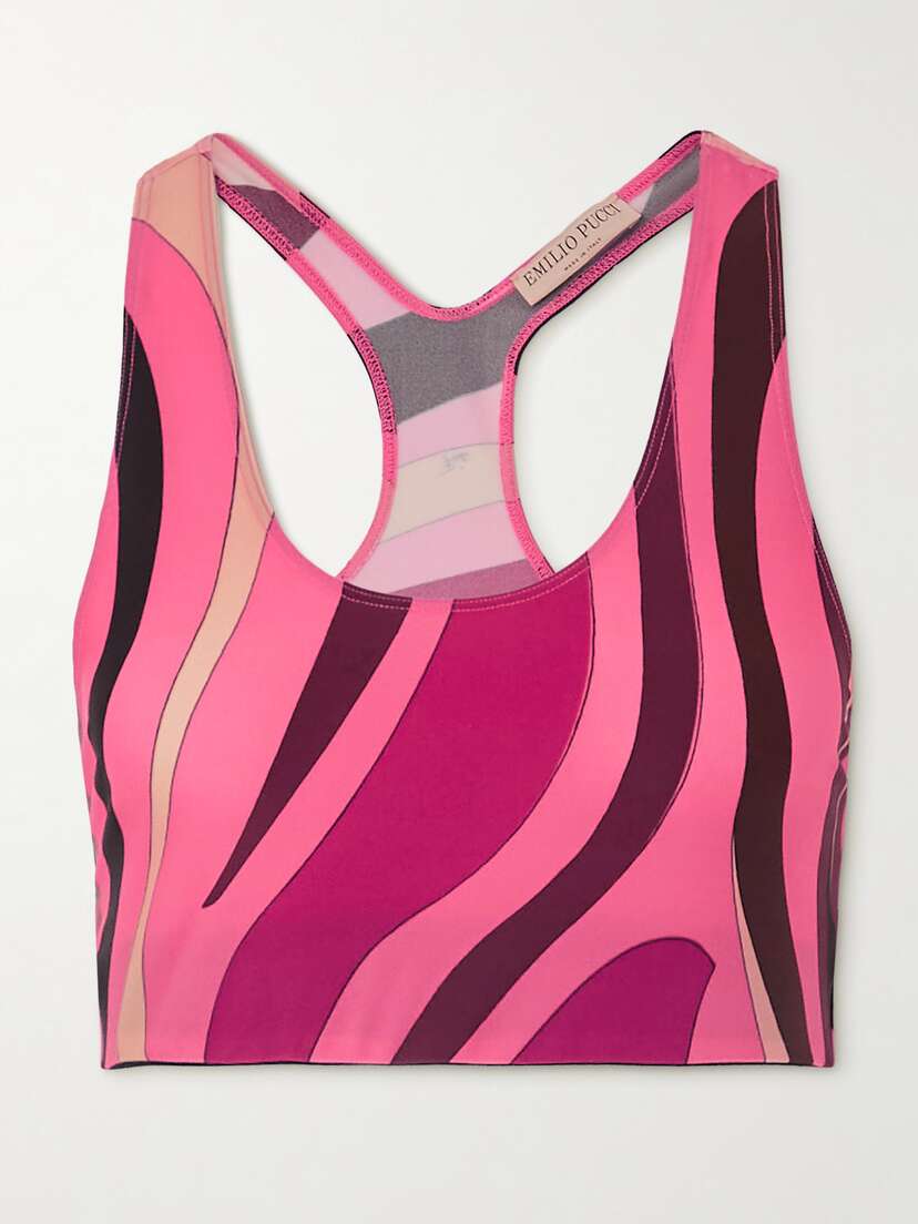 PUCCI Printed Stretch Sports Bra